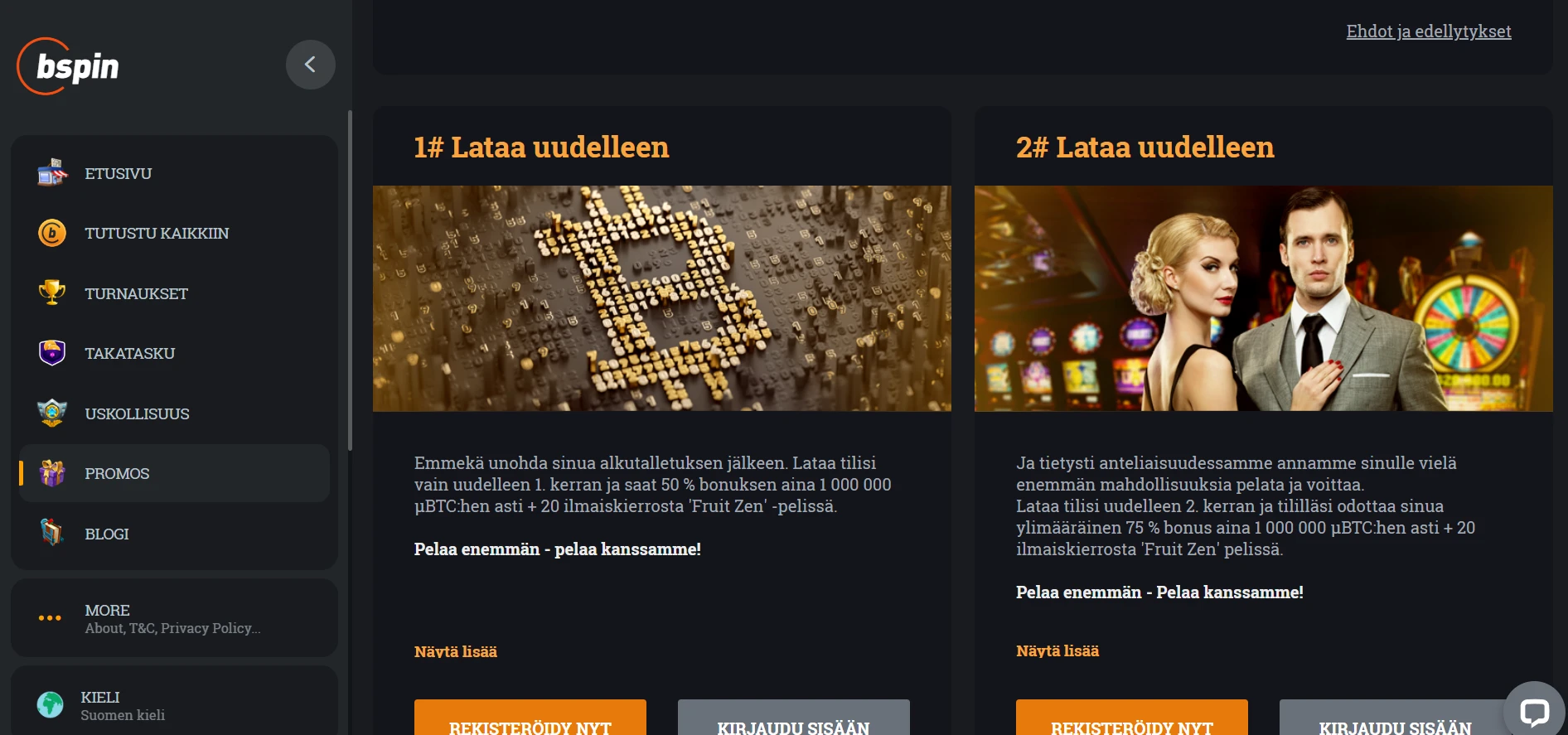 Bspin.io Casino Screenshot
