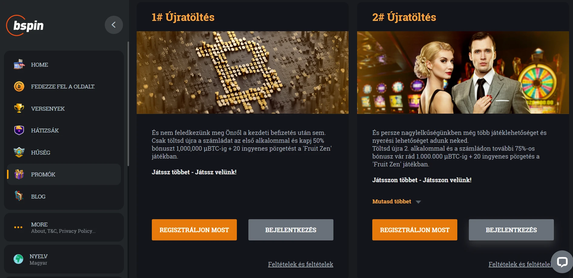Bspin.io Casino Screenshot