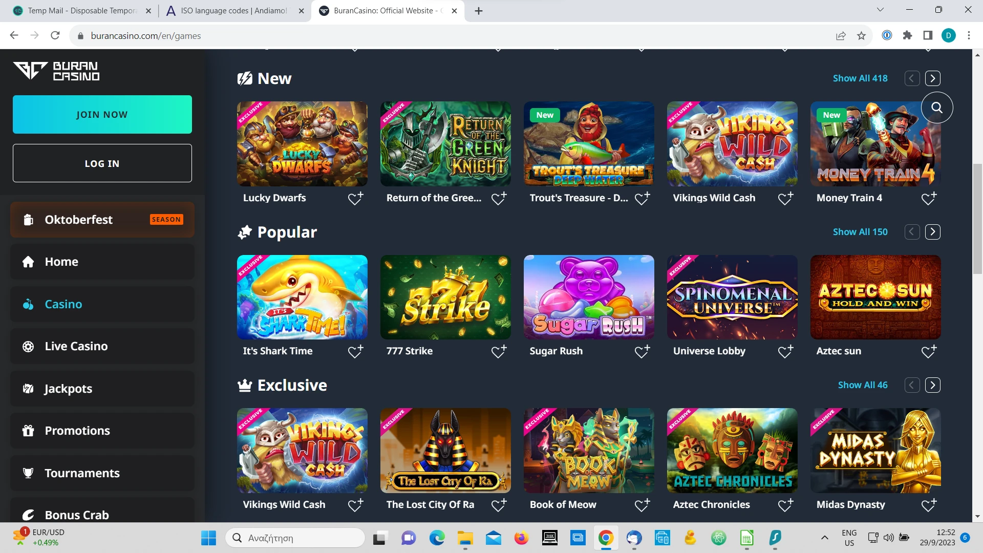BuranCasino Screenshot