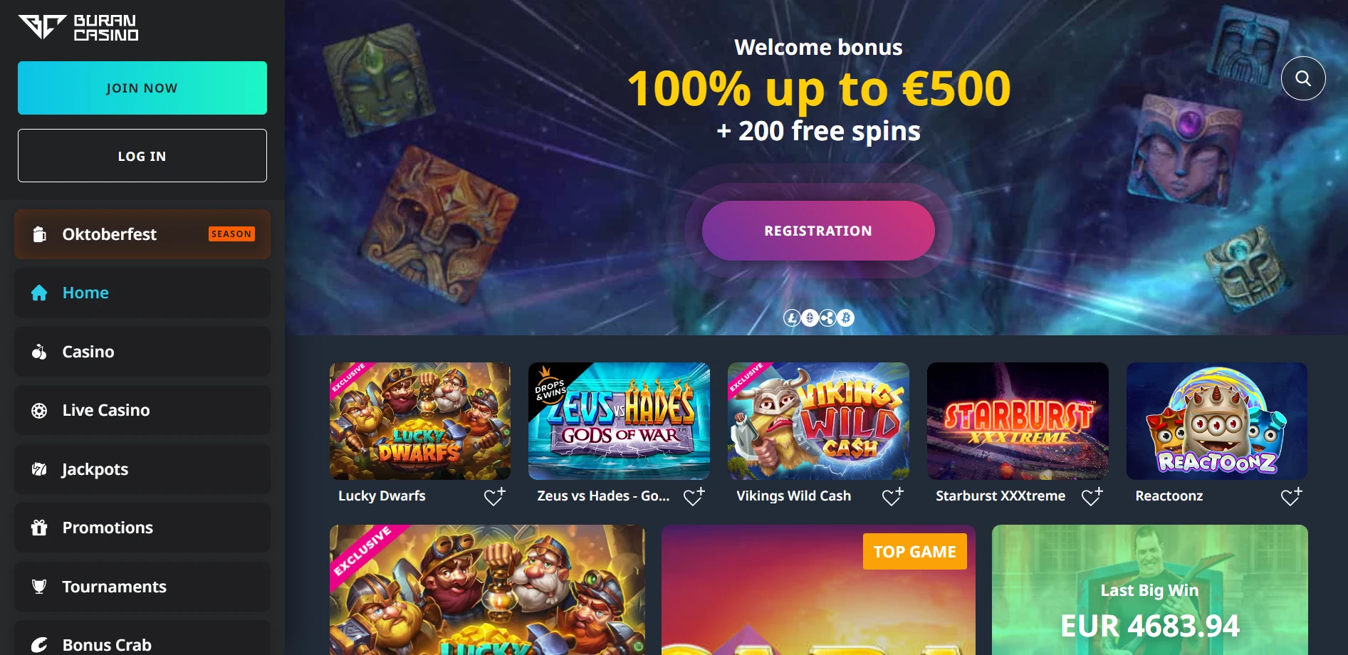 BuranCasino Screenshot