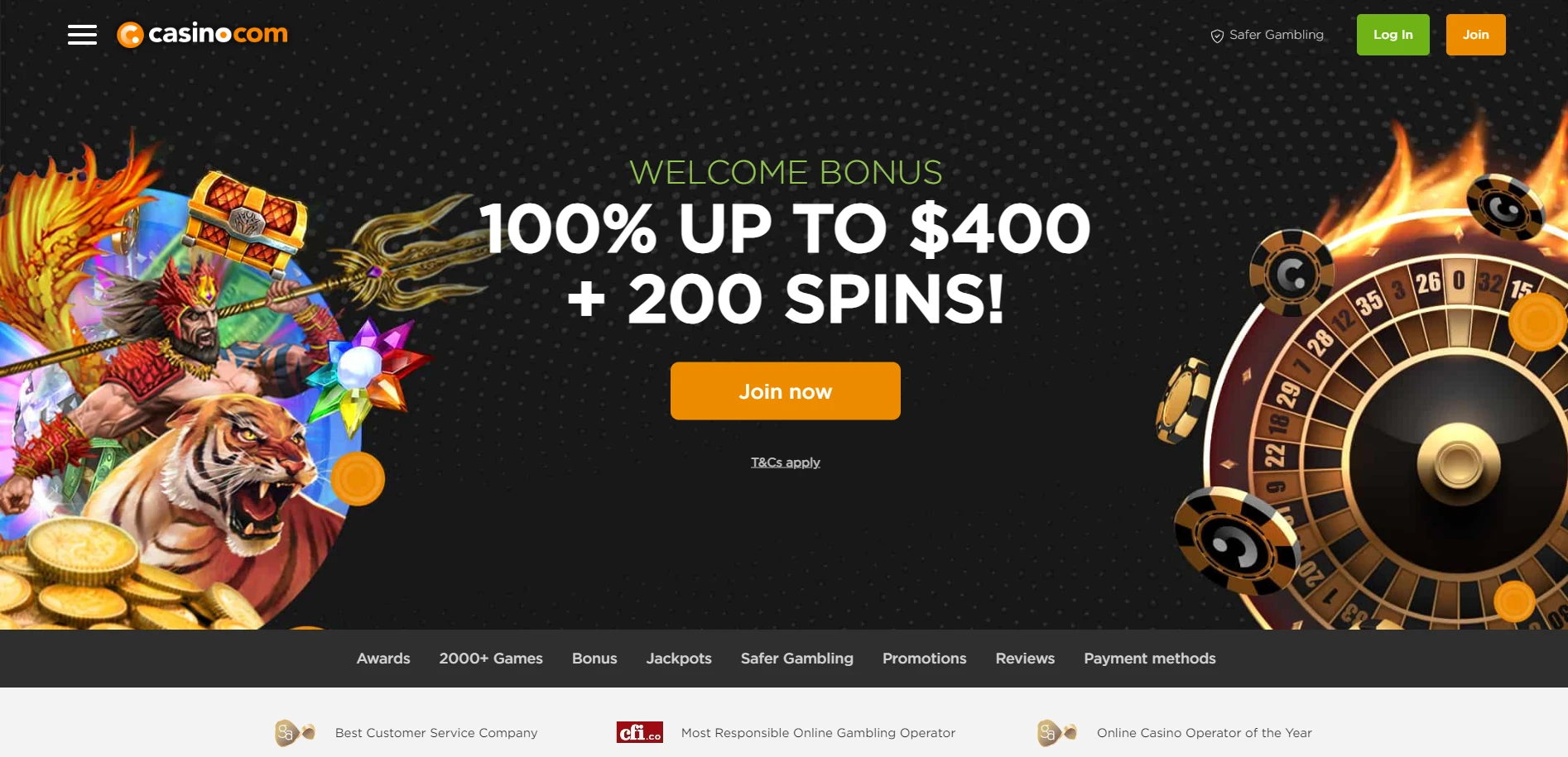 Casino.com Screenshot