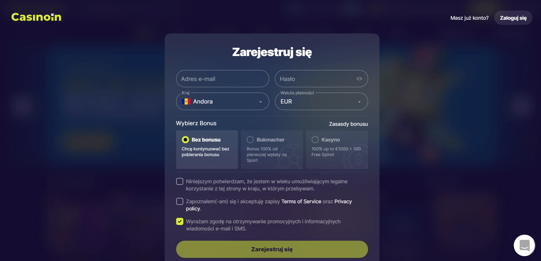 Casinoin Screenshot