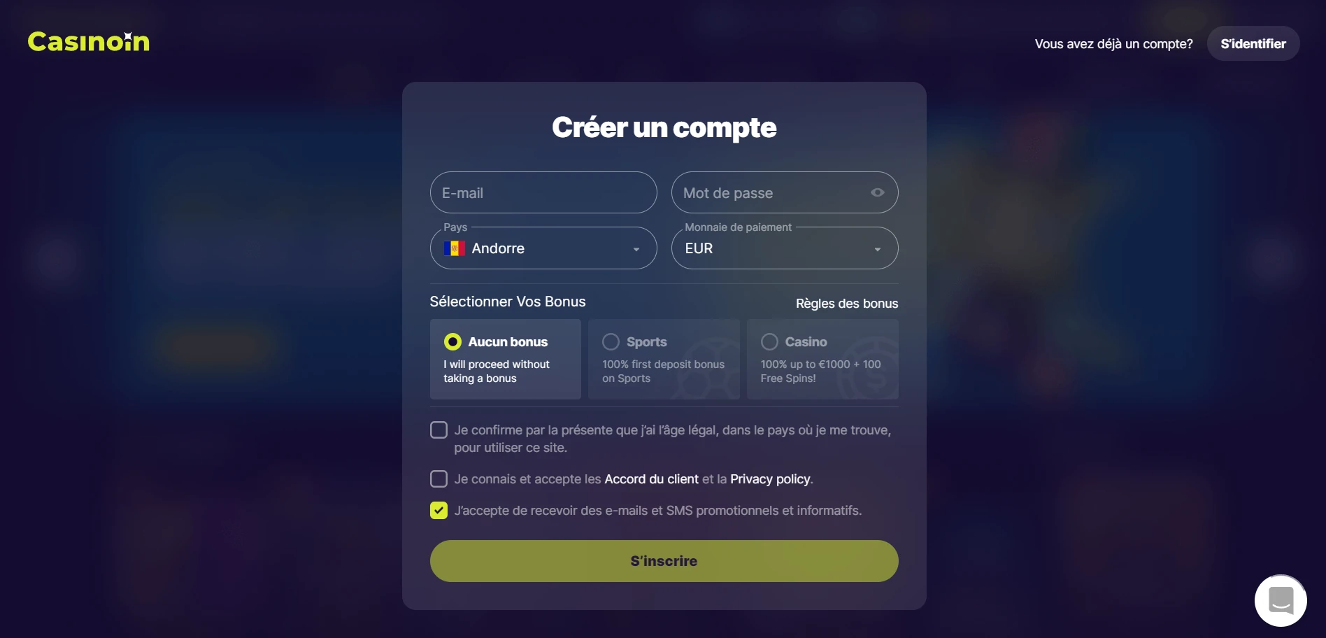 Casinoin Screenshot