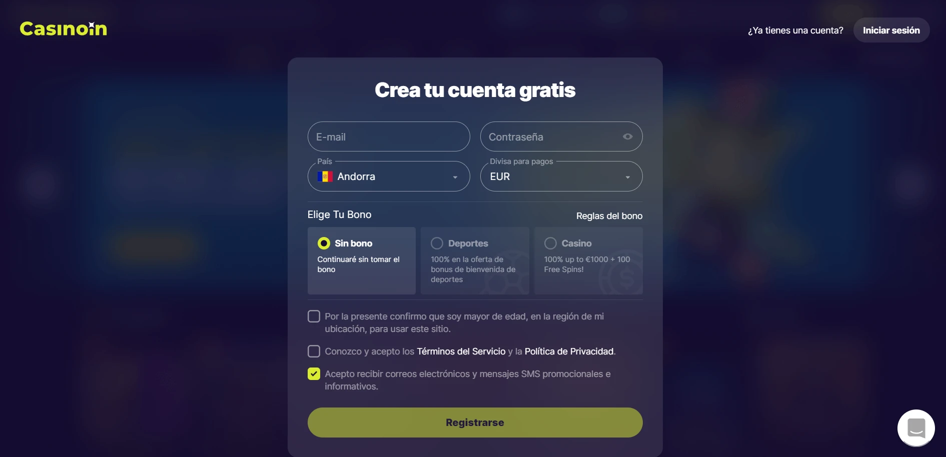 Casinoin Screenshot
