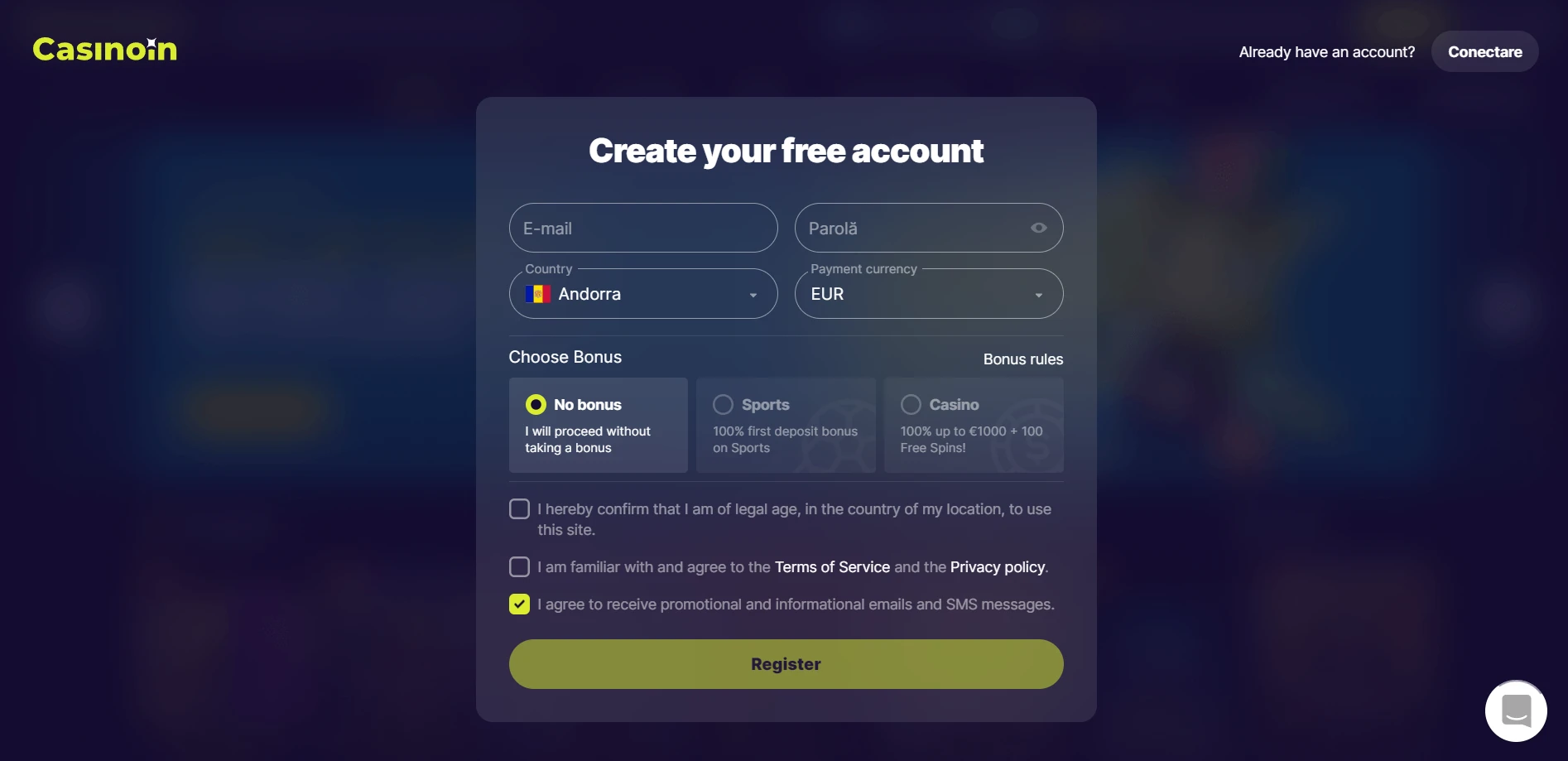 Casinoin Screenshot
