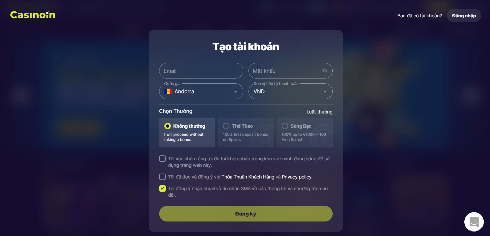 Casinoin Screenshot