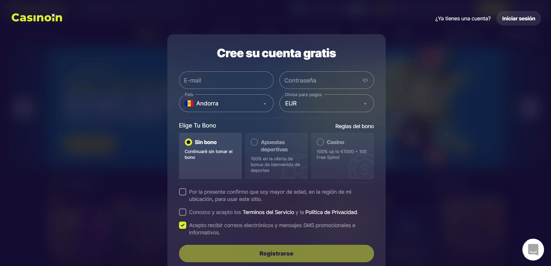 Casinoin Screenshot