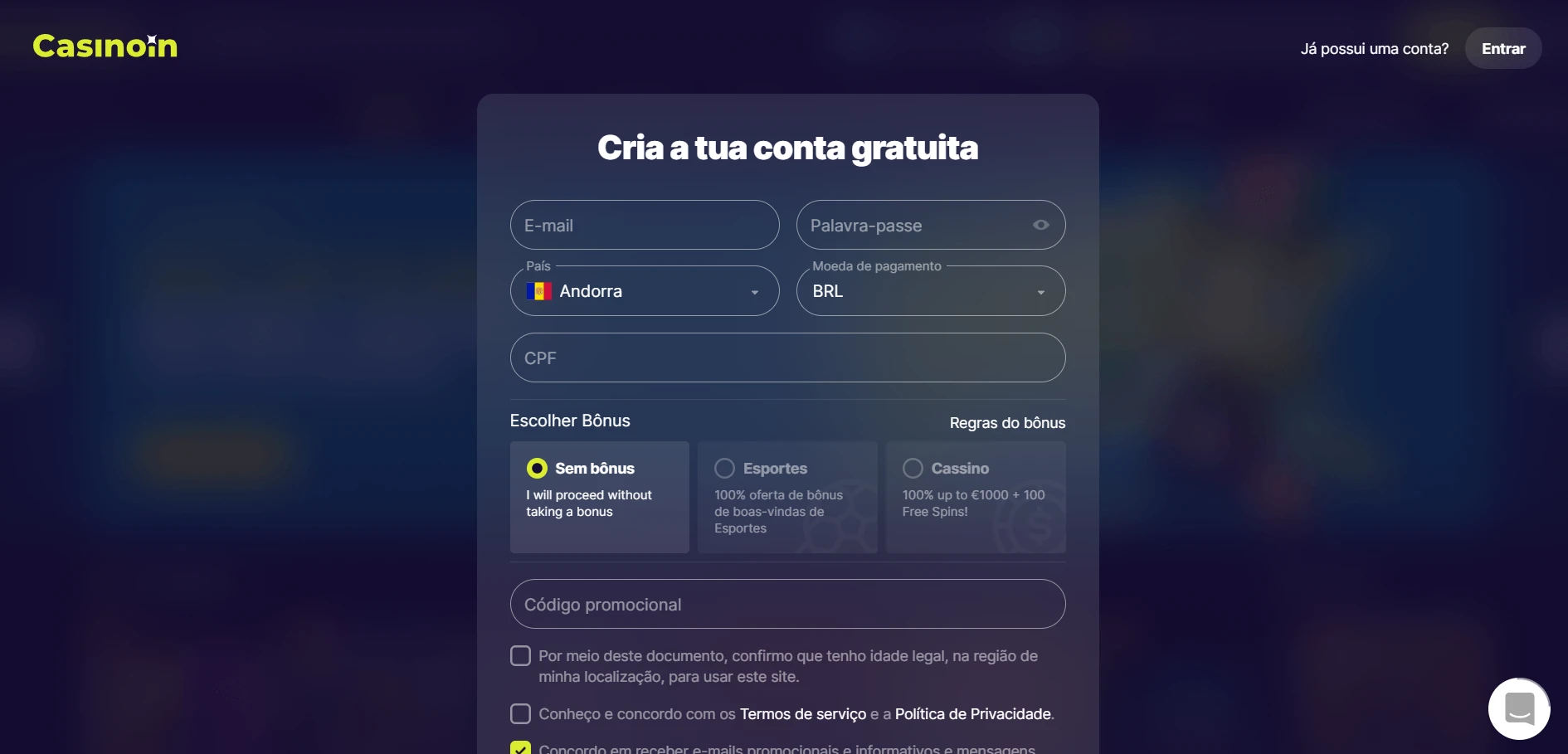 Casinoin Screenshot