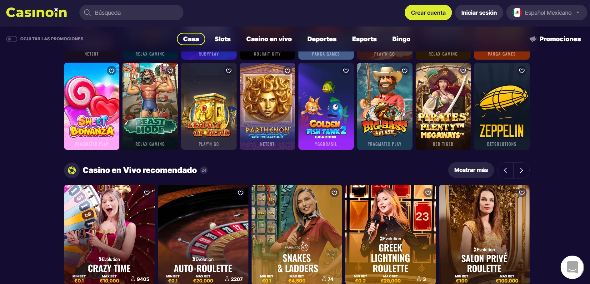 Casinoin Screenshot