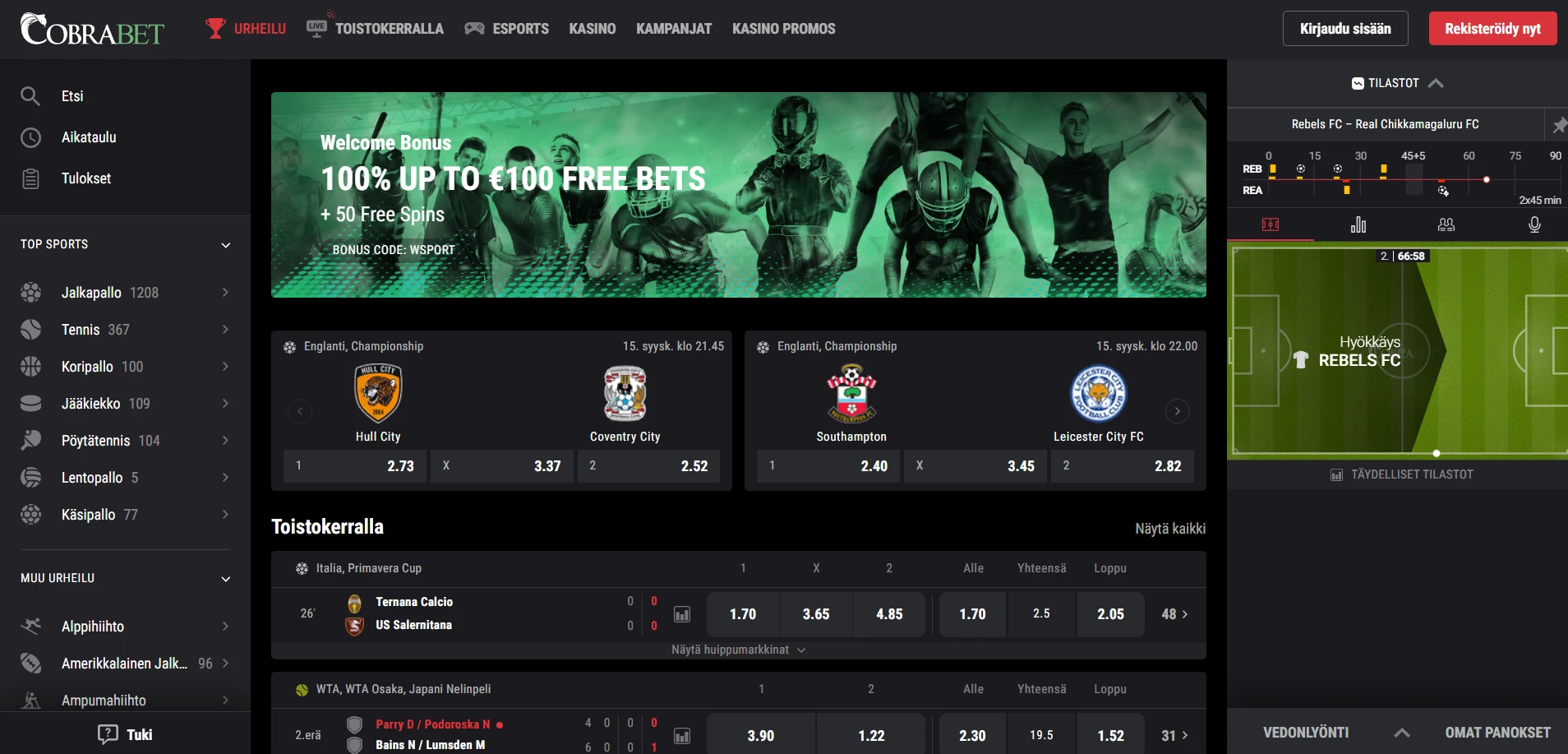 Cobra Casino Screenshot