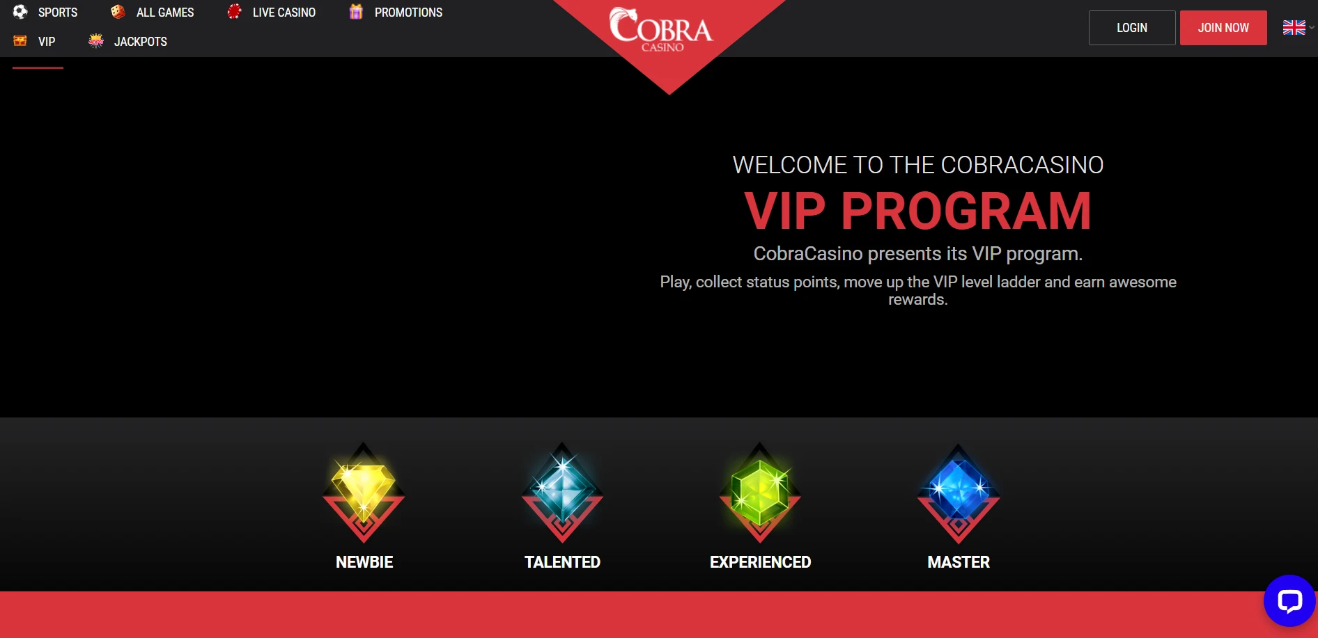 Cobra Casino Screenshot