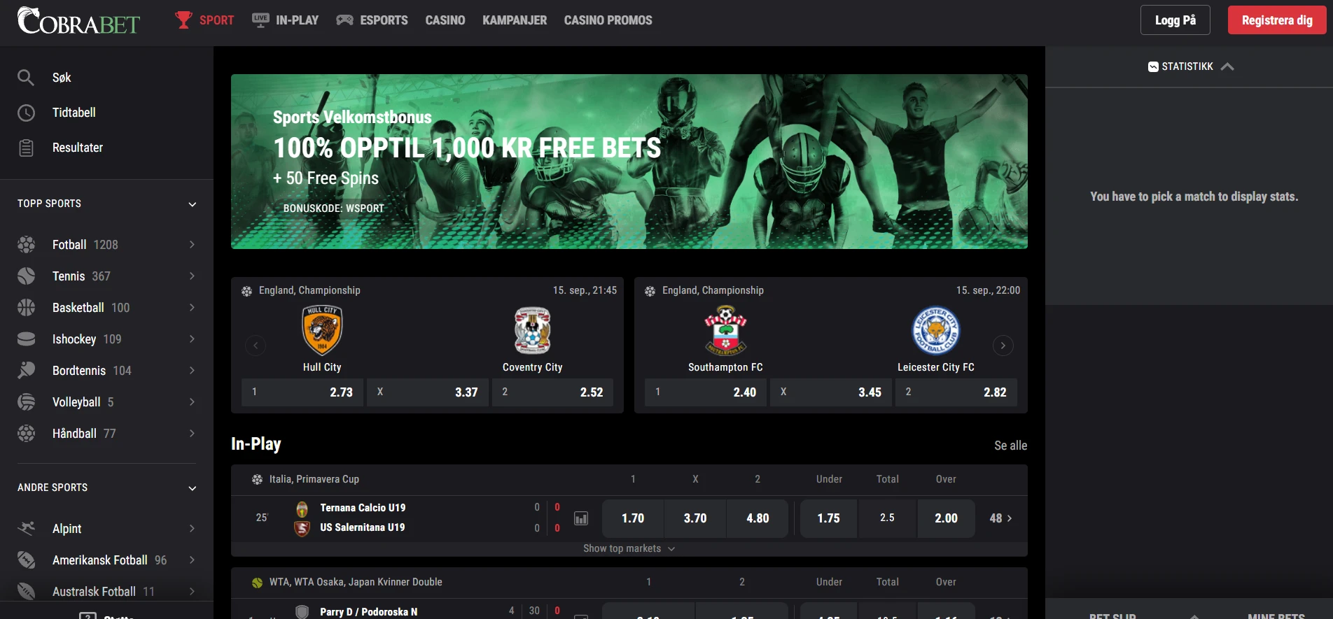Cobra Casino Screenshot