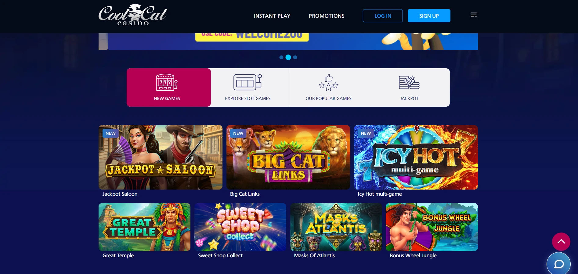 Cool Cat Casino Screenshot