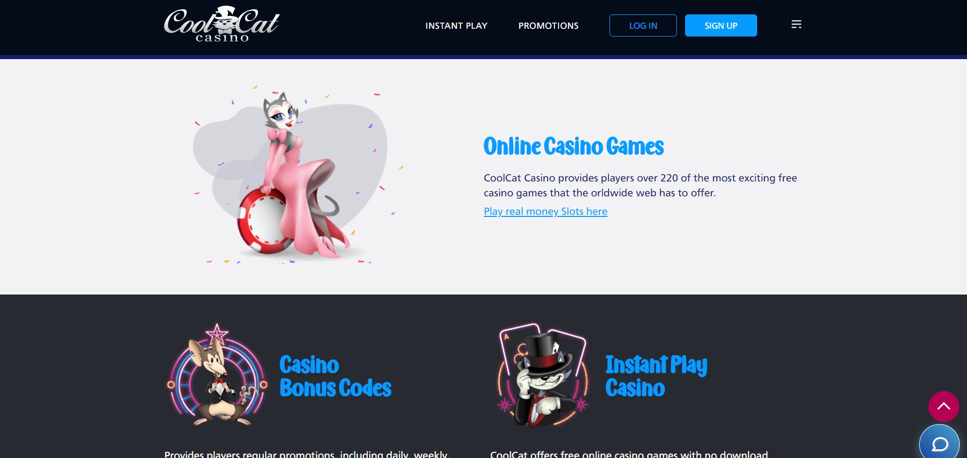 Cool Cat Casino Screenshot