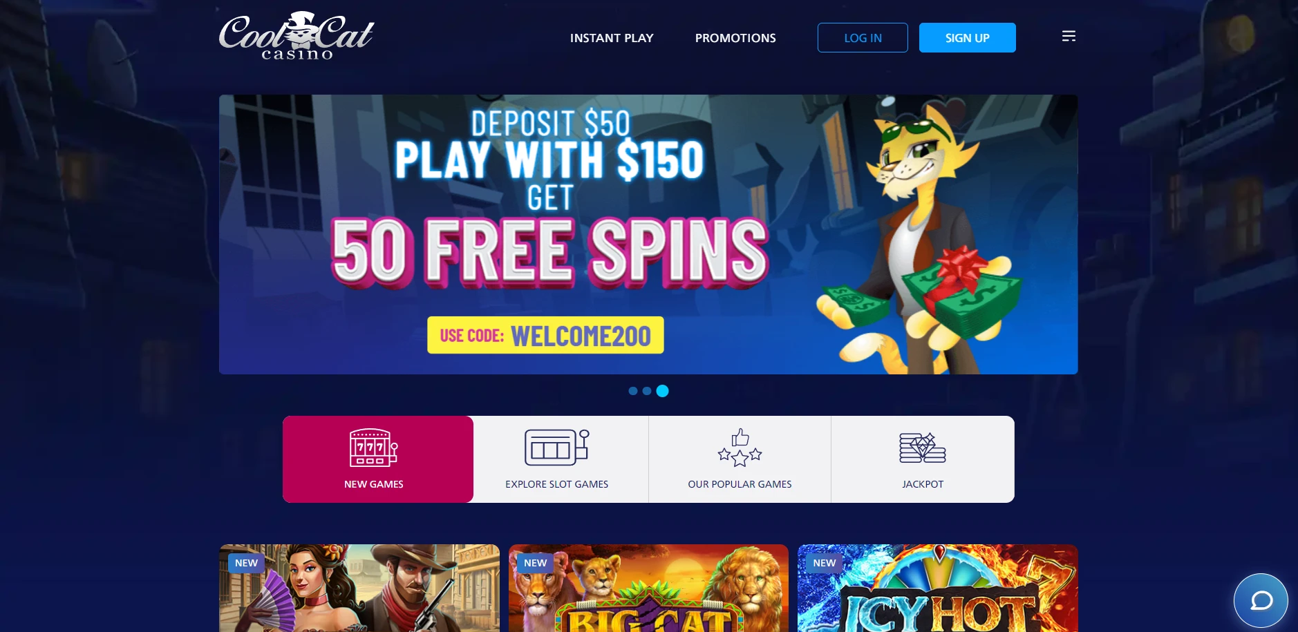 Cool Cat Casino Screenshot