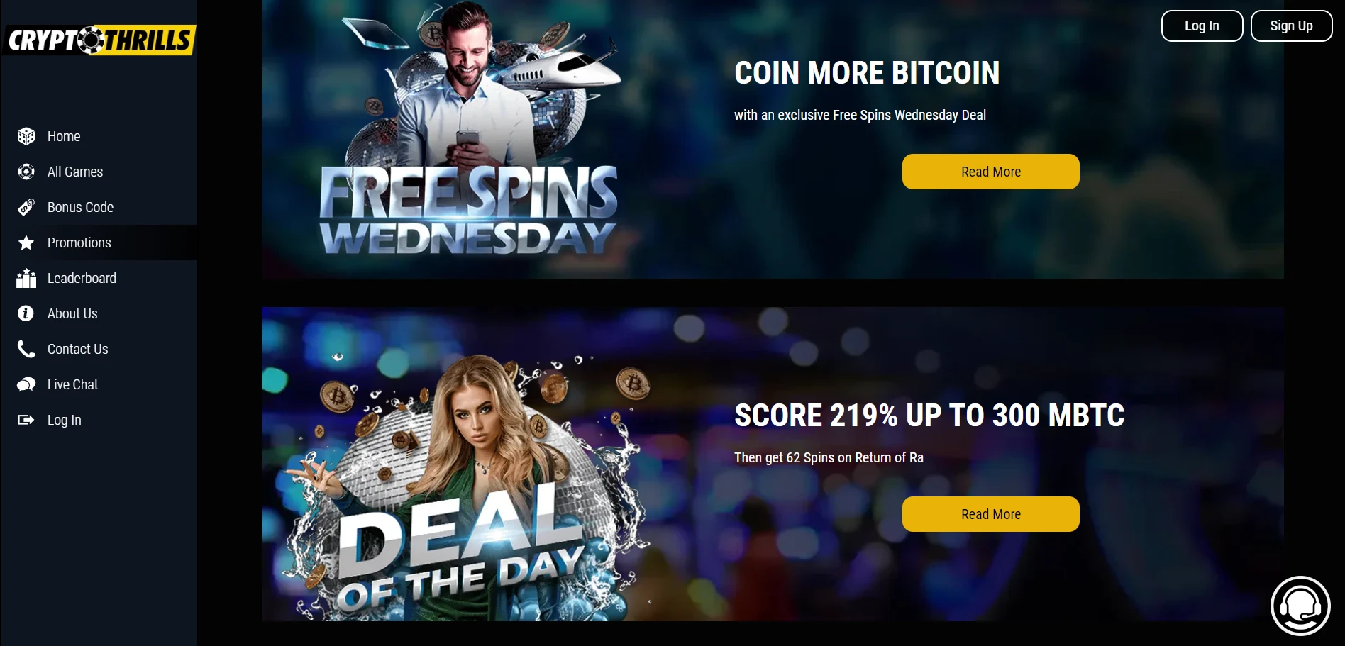 Crypto Thrills Casino Screenshot