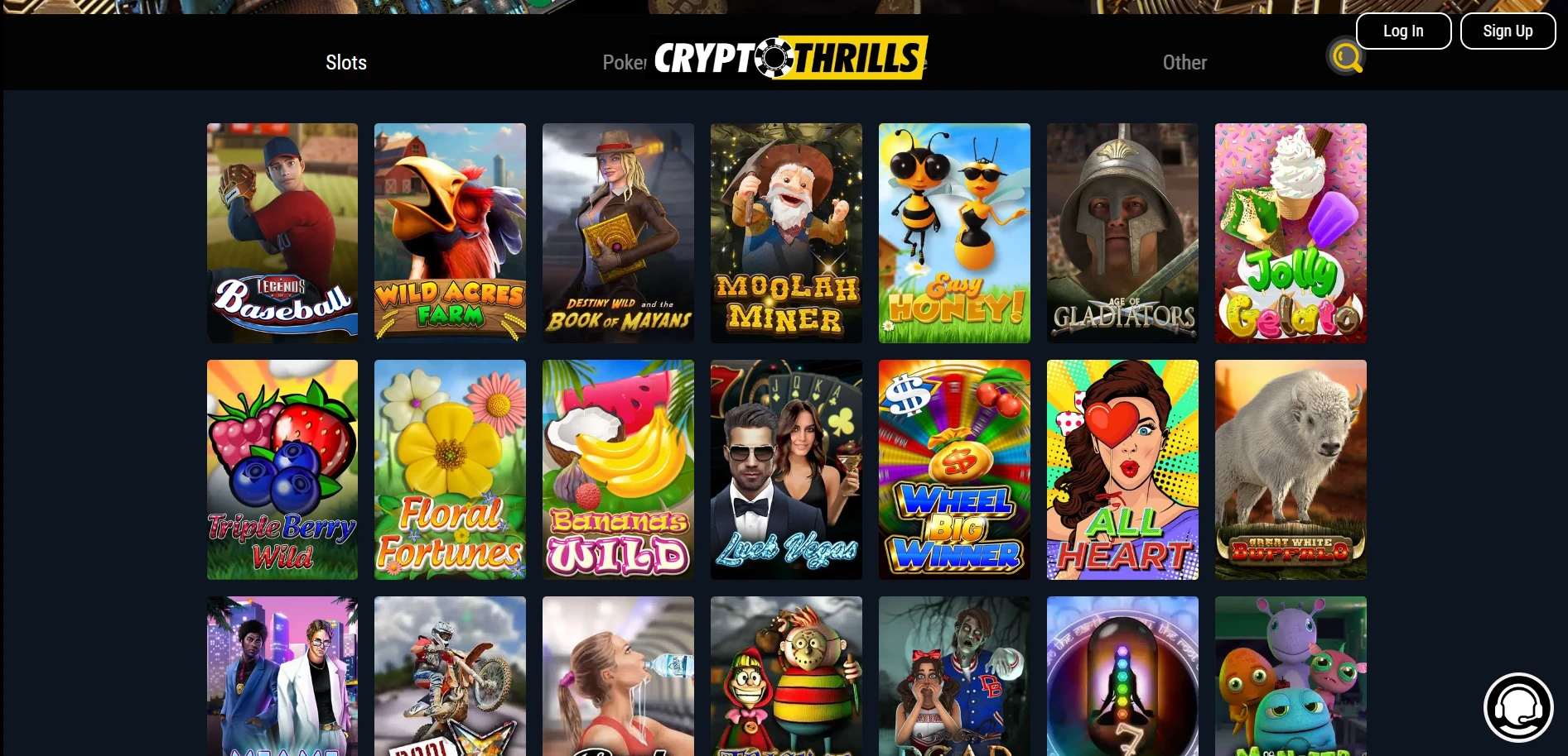 Crypto Thrills Casino Screenshot