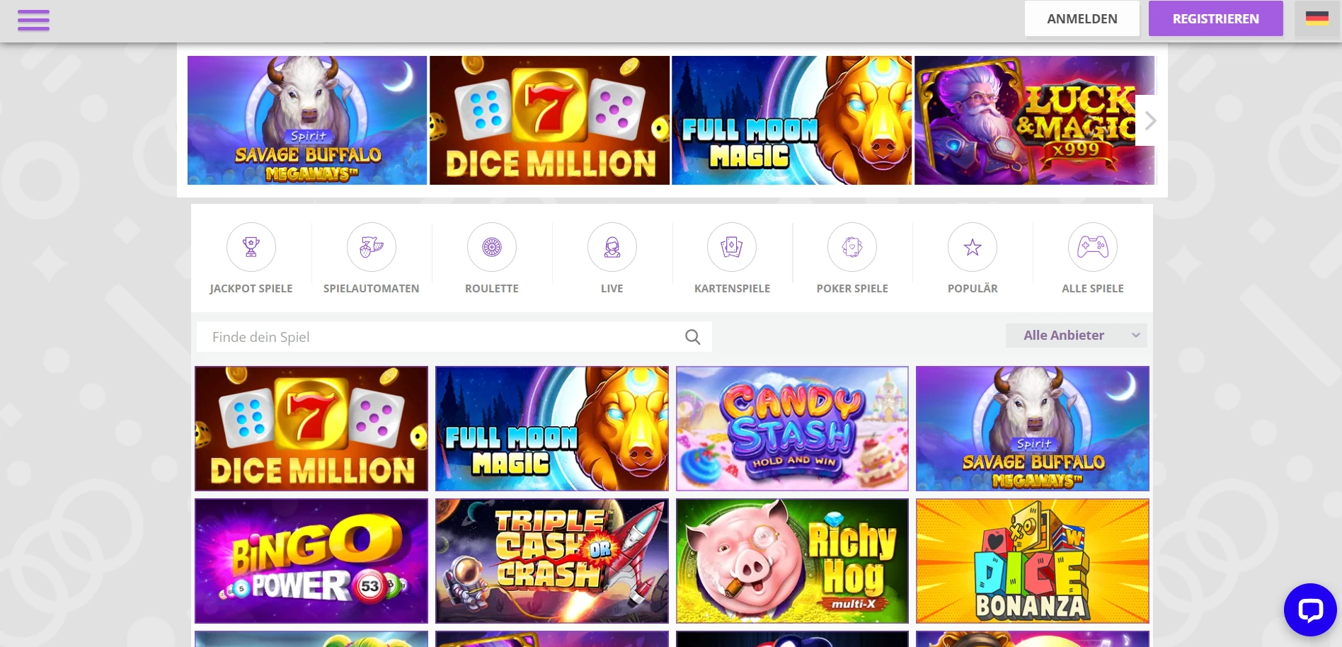 CryptoWild Casino Screenshot