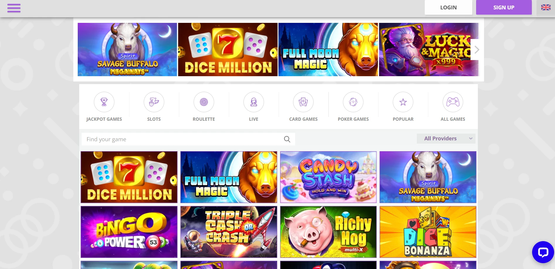 CryptoWild Casino Screenshot
