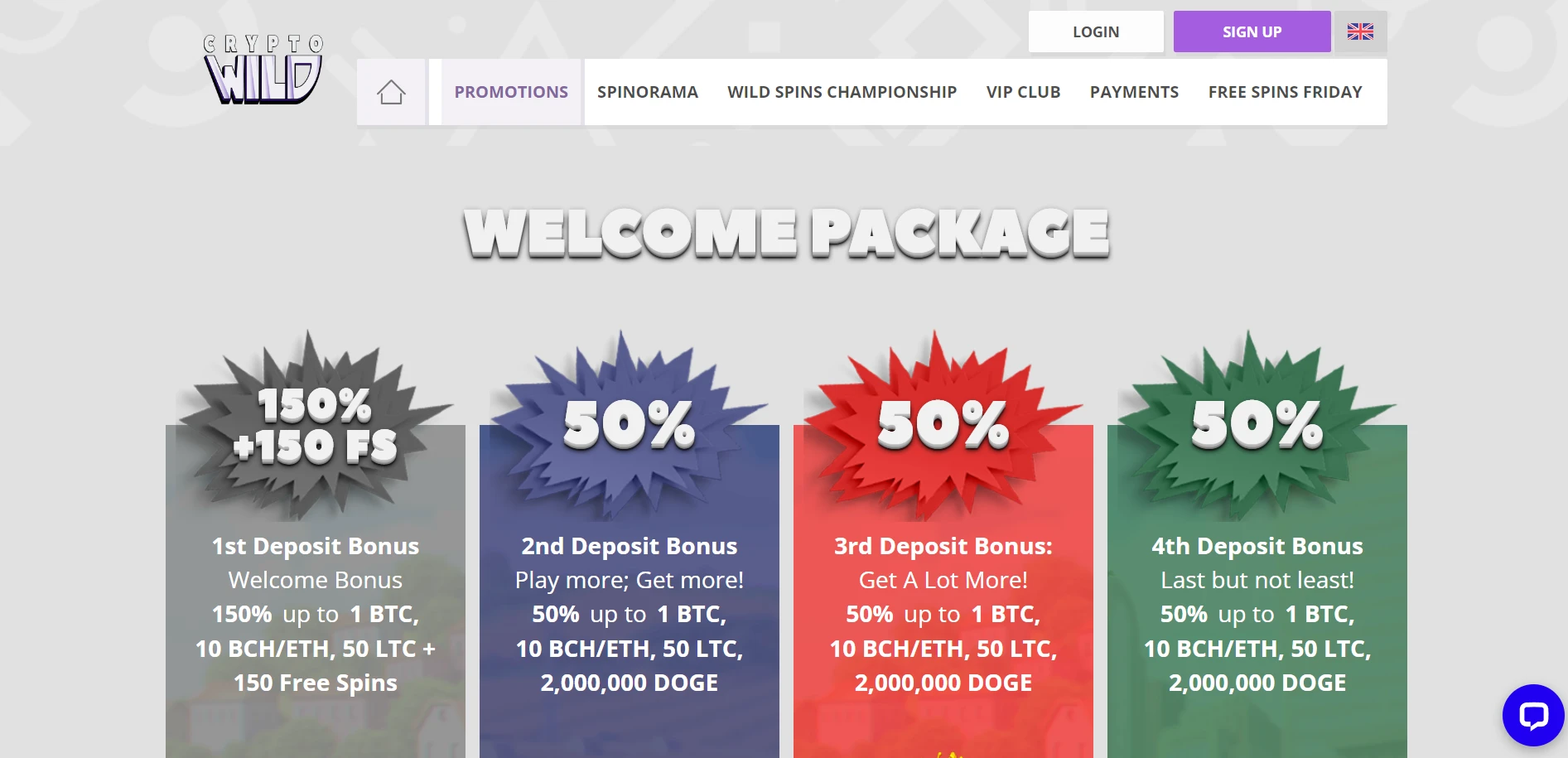 CryptoWild Casino Screenshot