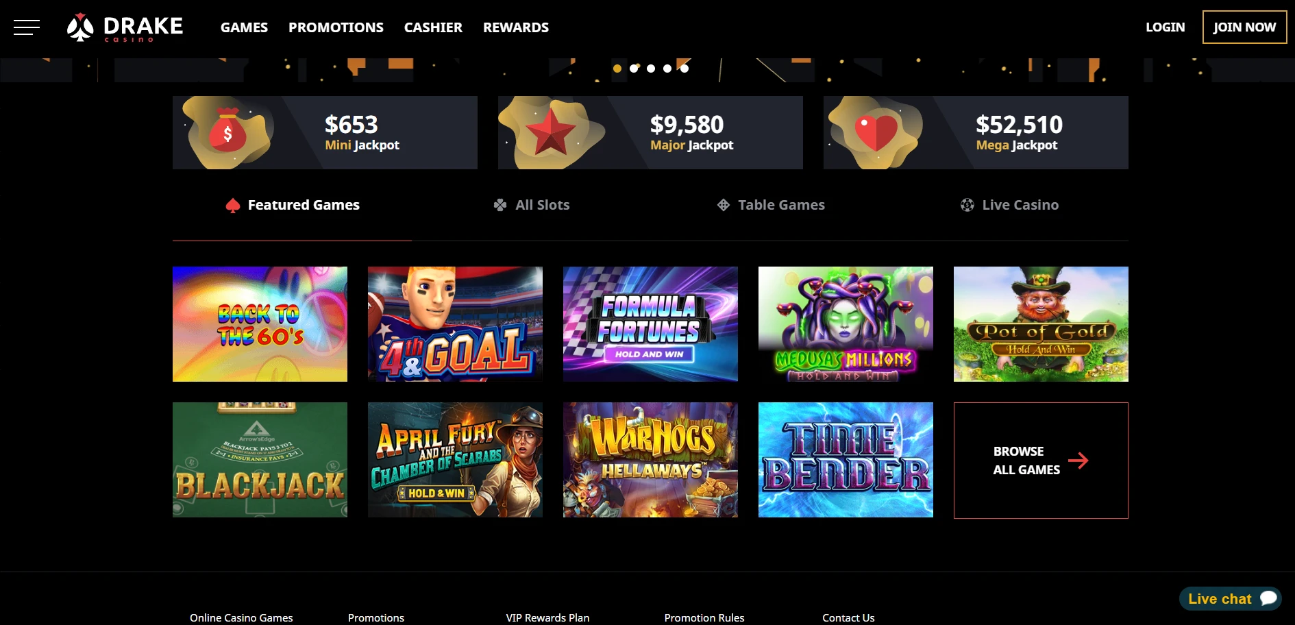 Drake Casino Screenshot
