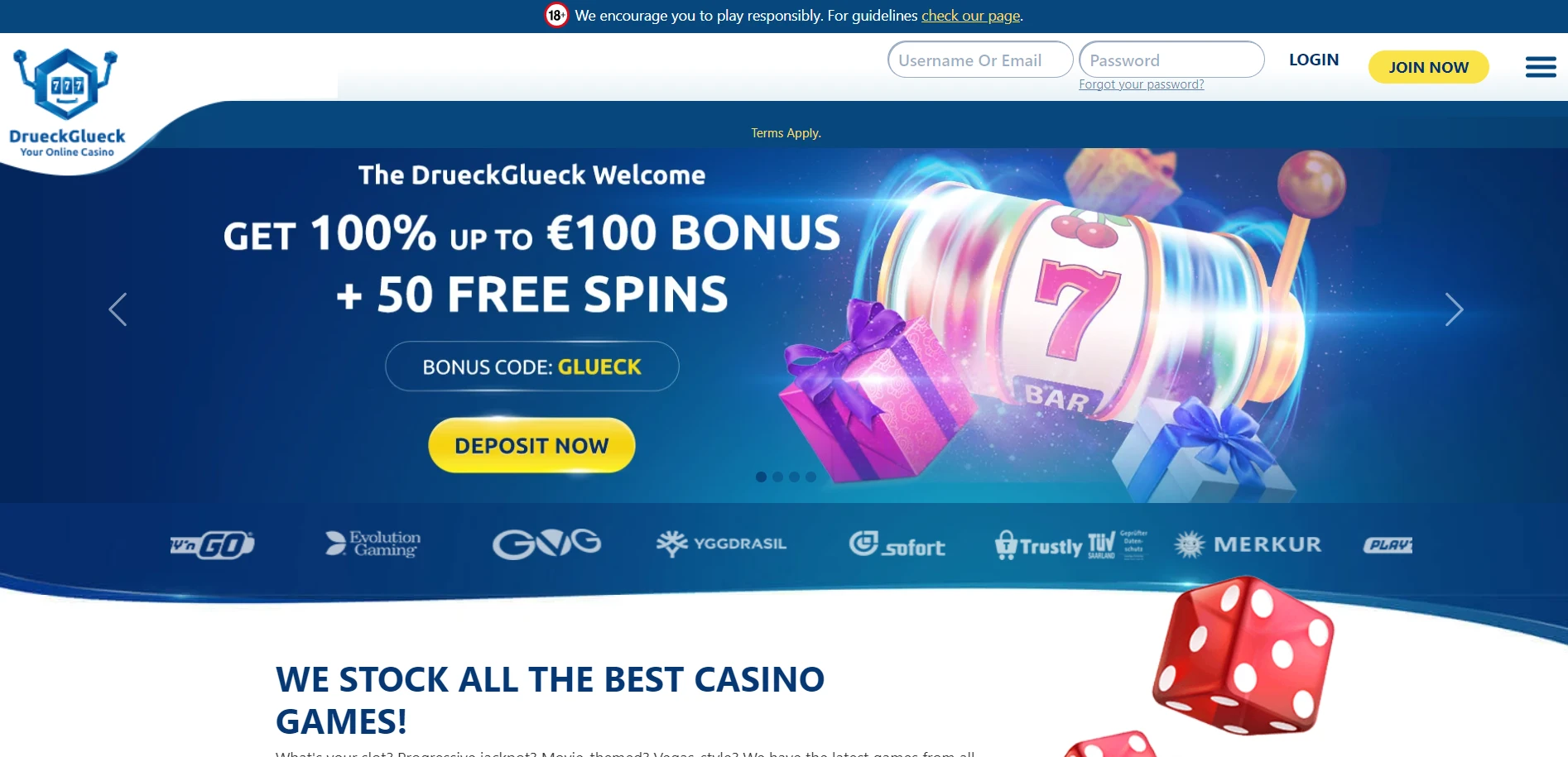 Drueckglueck Casino Screenshot