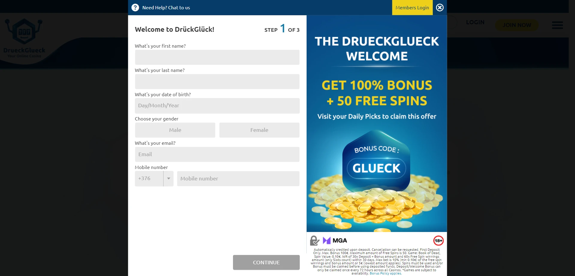 Drueckglueck Casino Screenshot