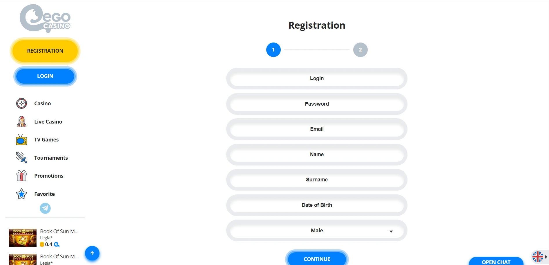 EgoCasino Screenshot