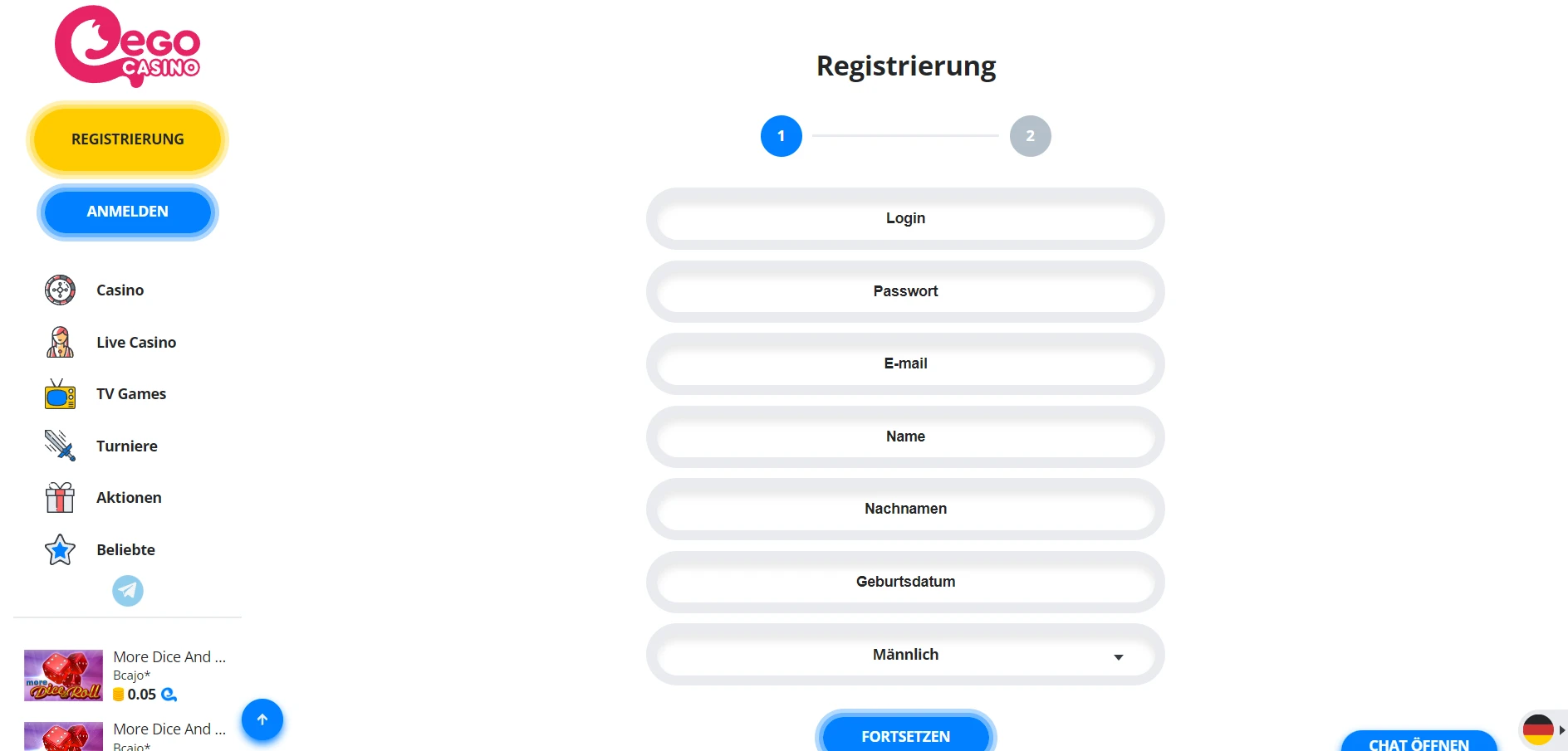 EgoCasino Screenshot