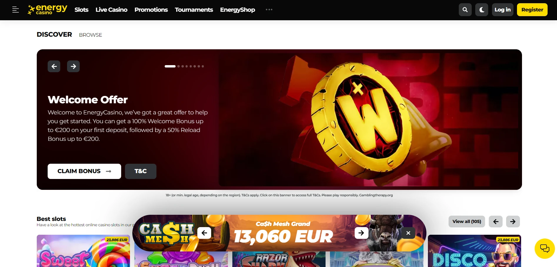 Energy Casino Screenshot