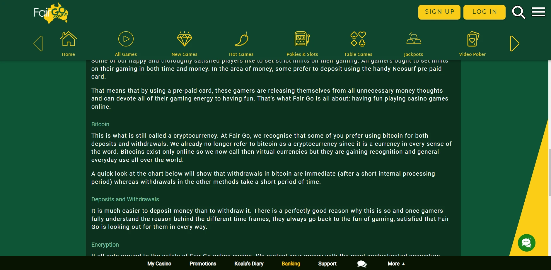 Fair Go Casino Screenshot