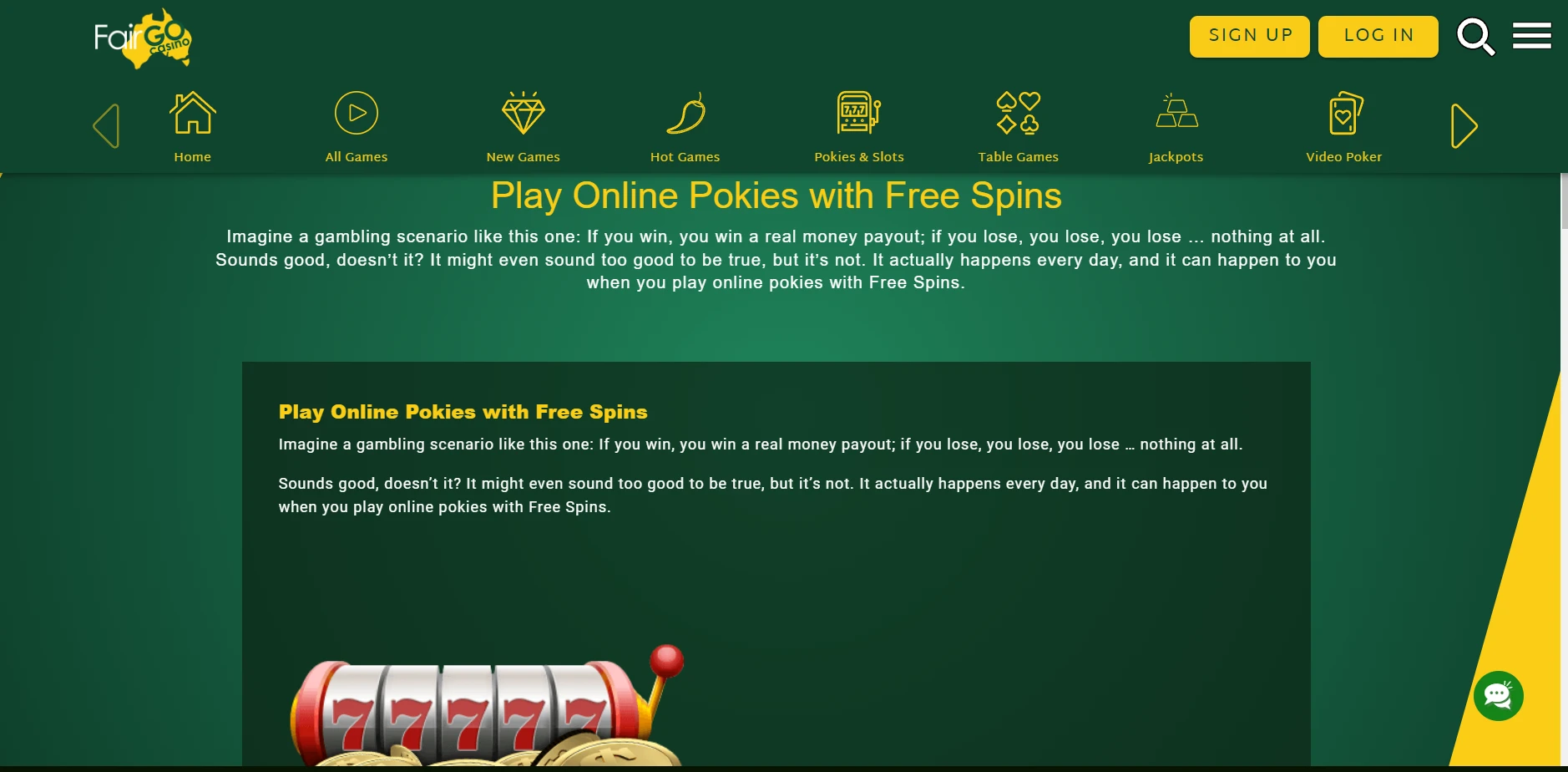 Fair Go Casino Screenshot