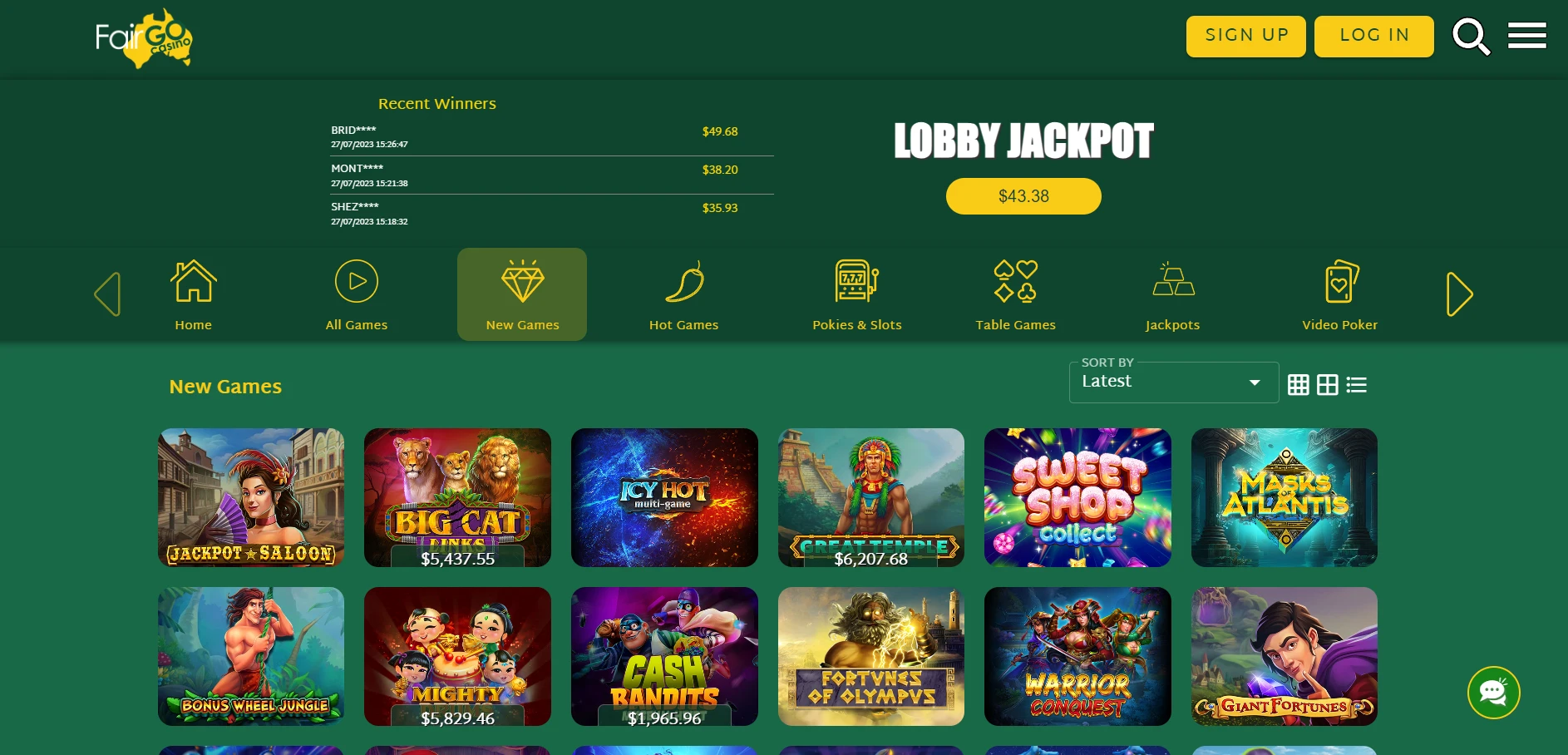 Fair Go Casino Screenshot