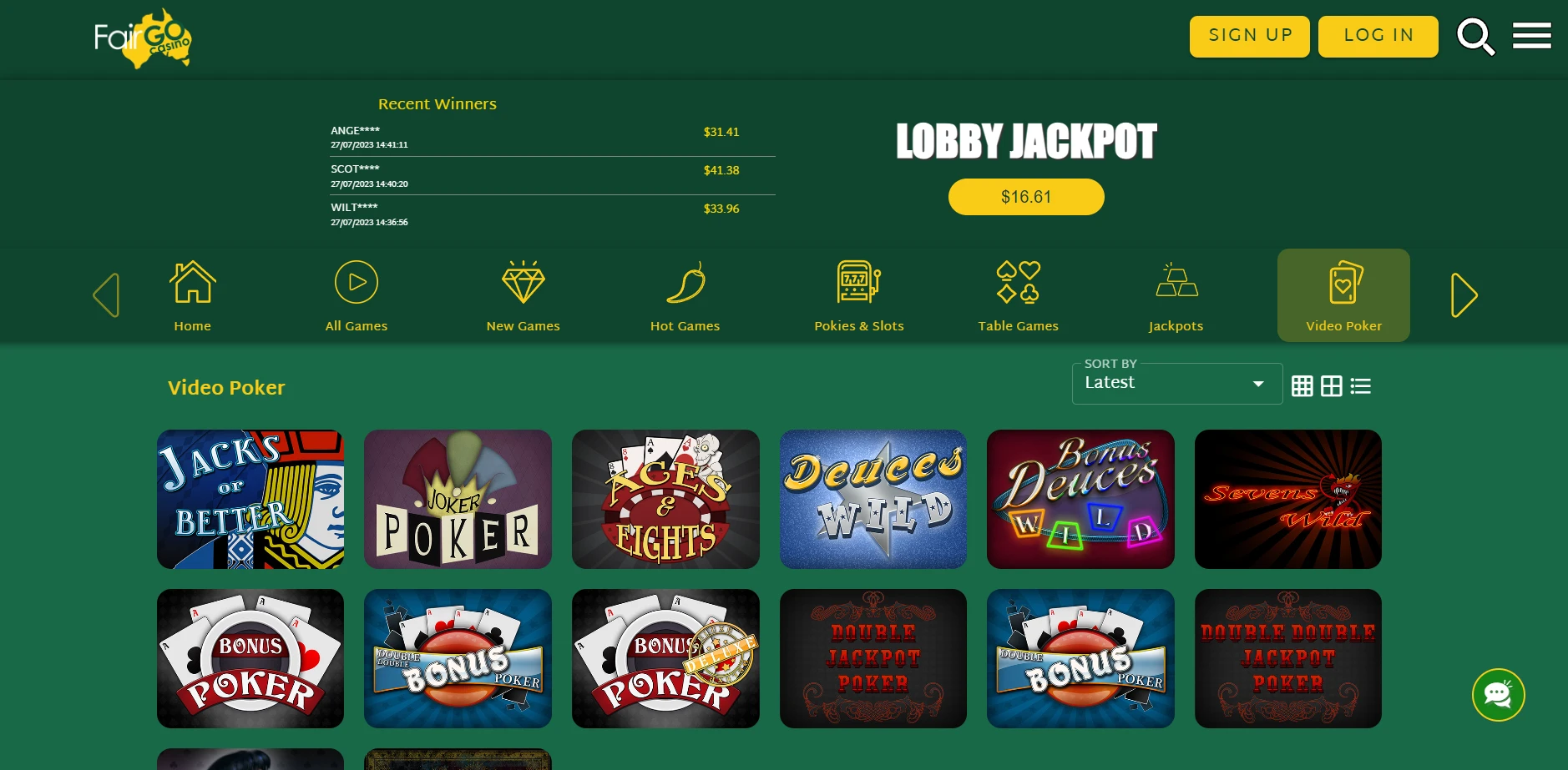 Fair Go Casino Screenshot