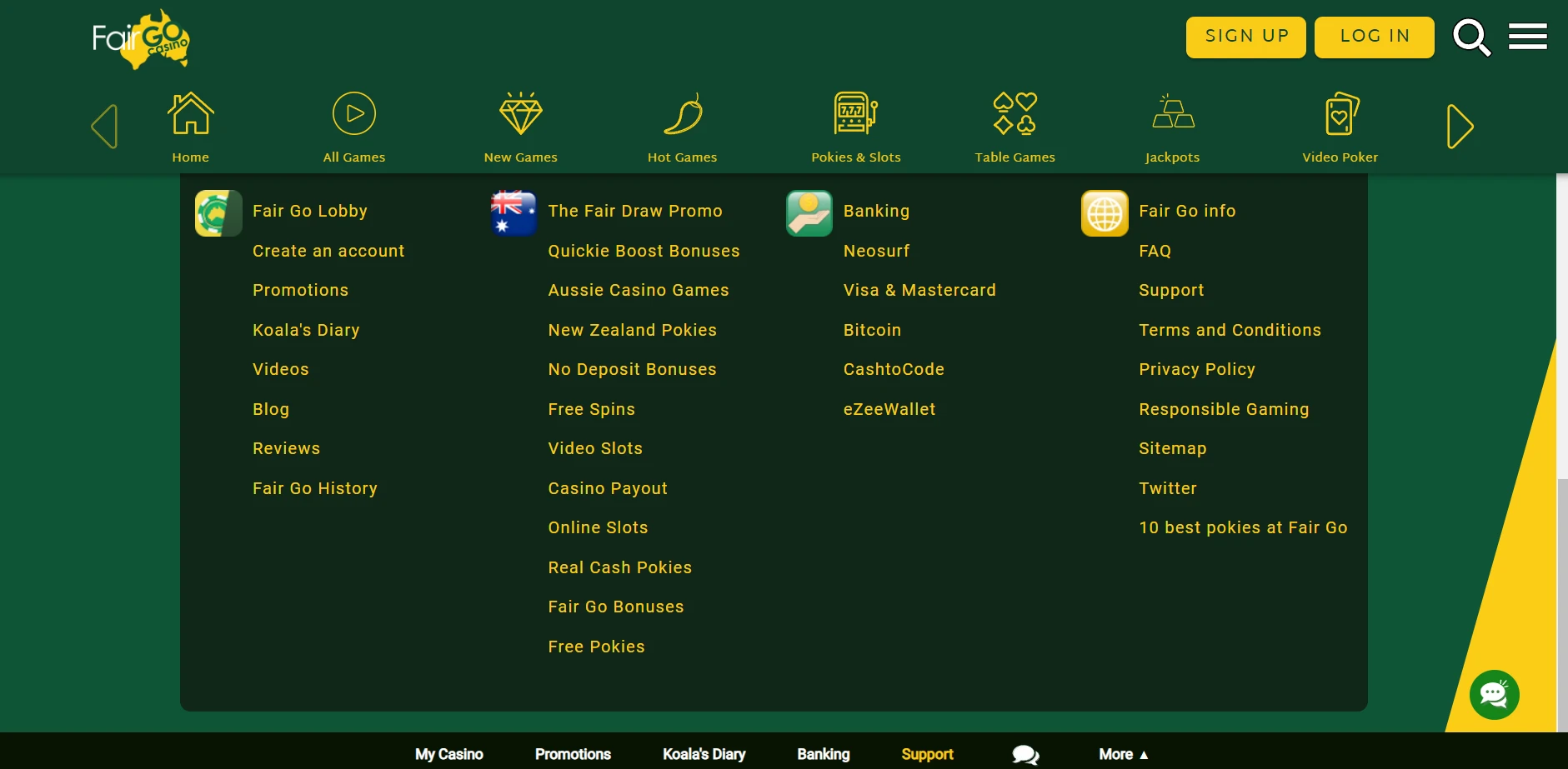 Fair Go Casino Screenshot