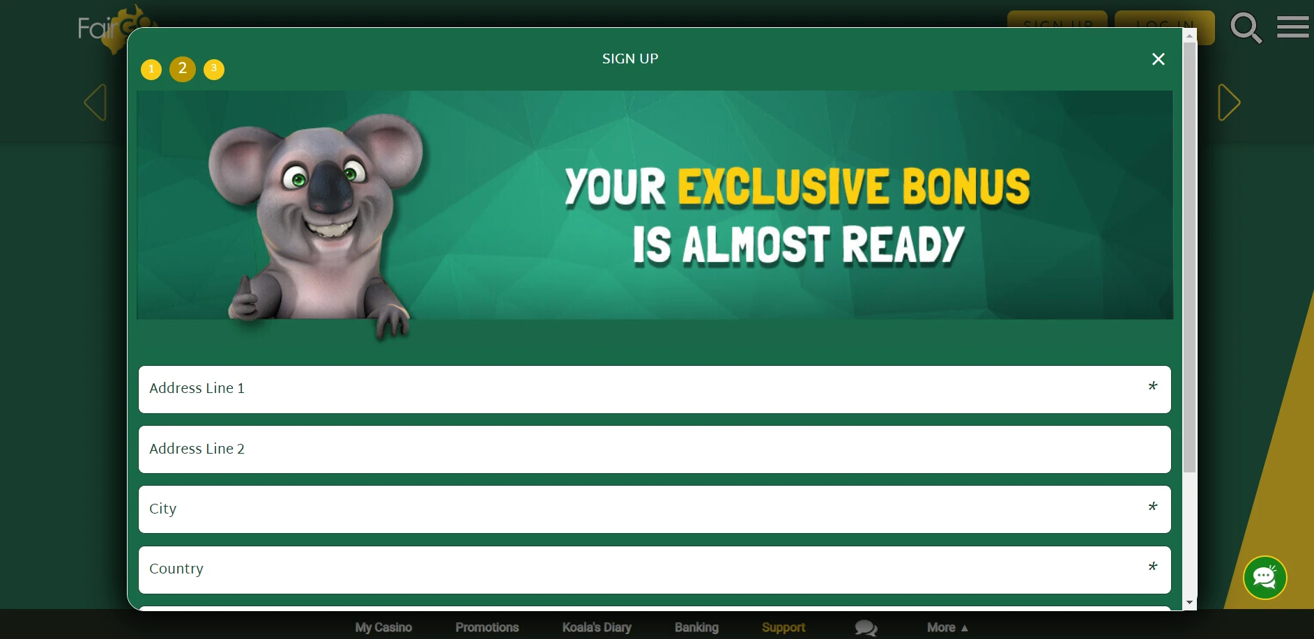 Fair Go Casino Screenshot