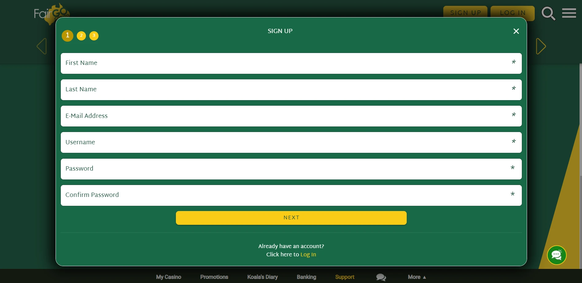 Fair Go Casino Screenshot
