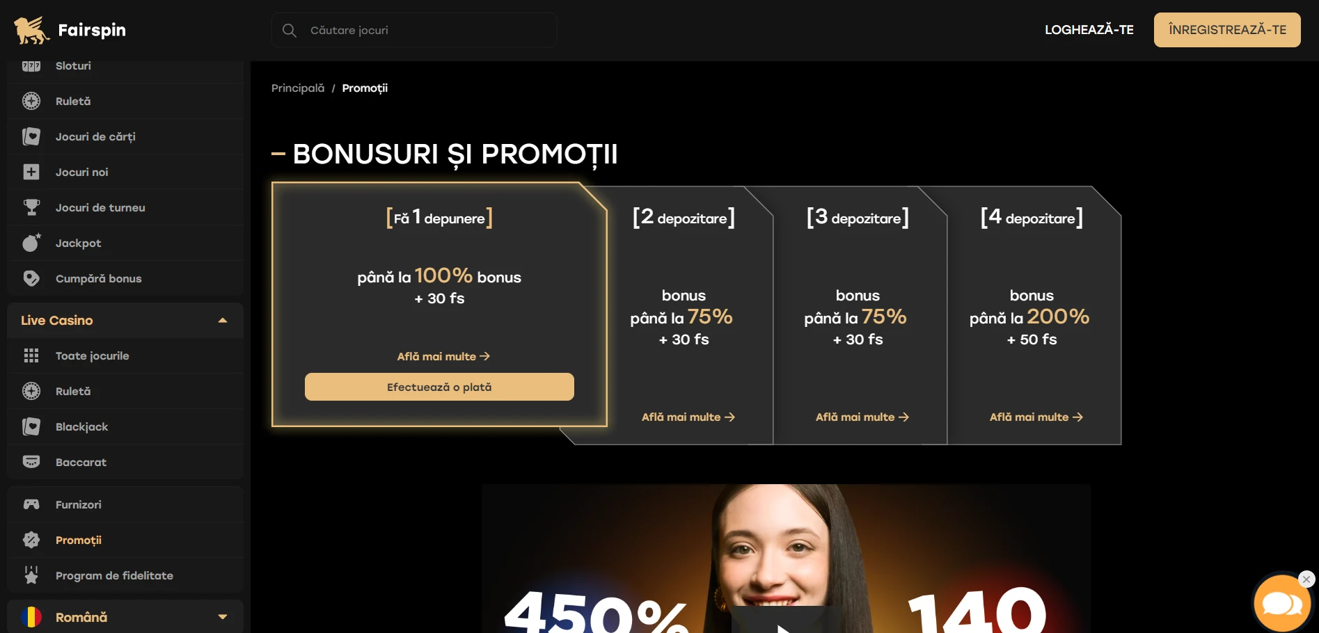 Fairspin Casino Screenshot