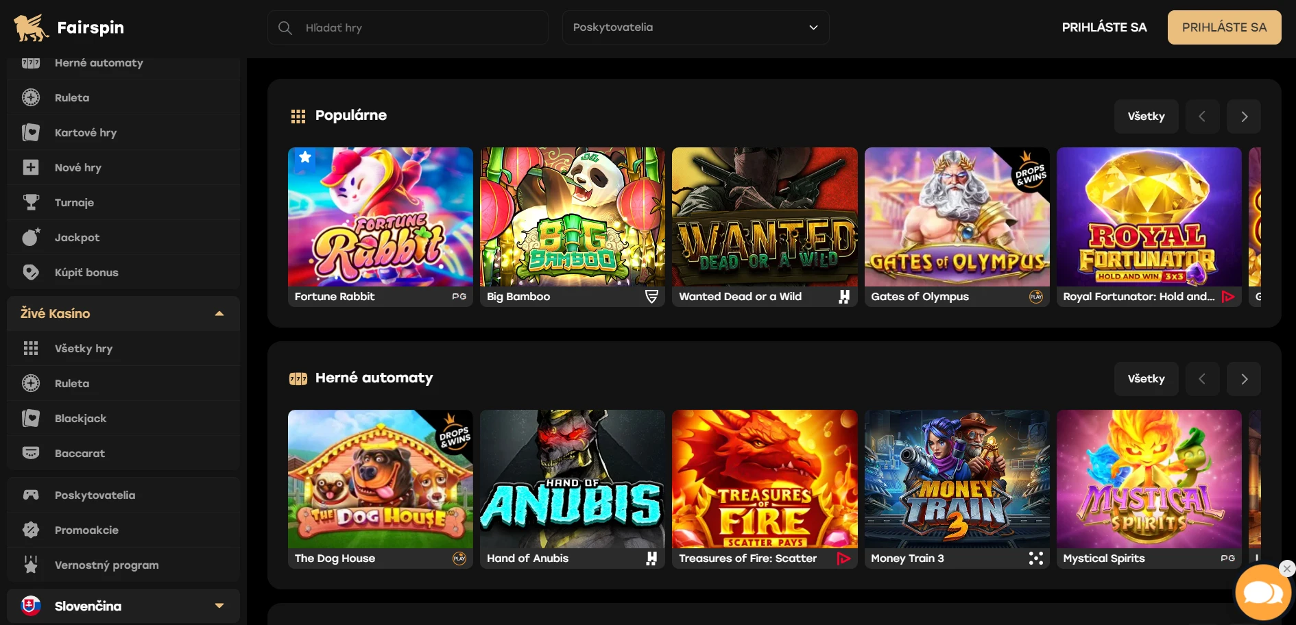 Fairspin Casino Screenshot