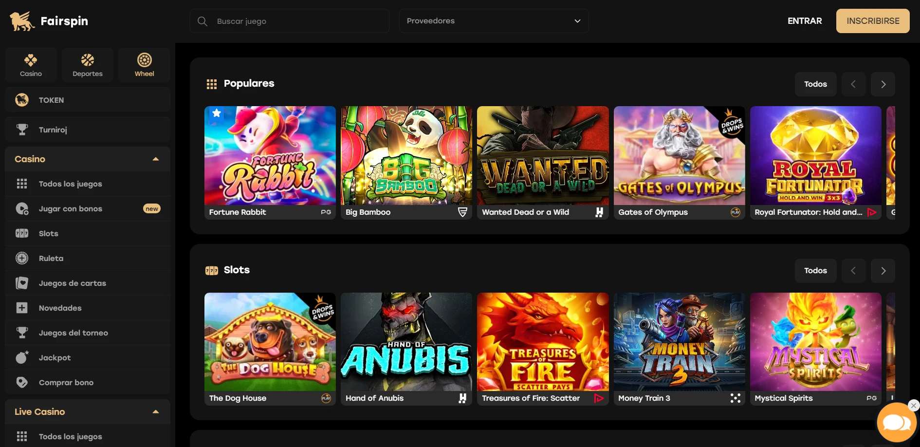 Fairspin Casino Screenshot