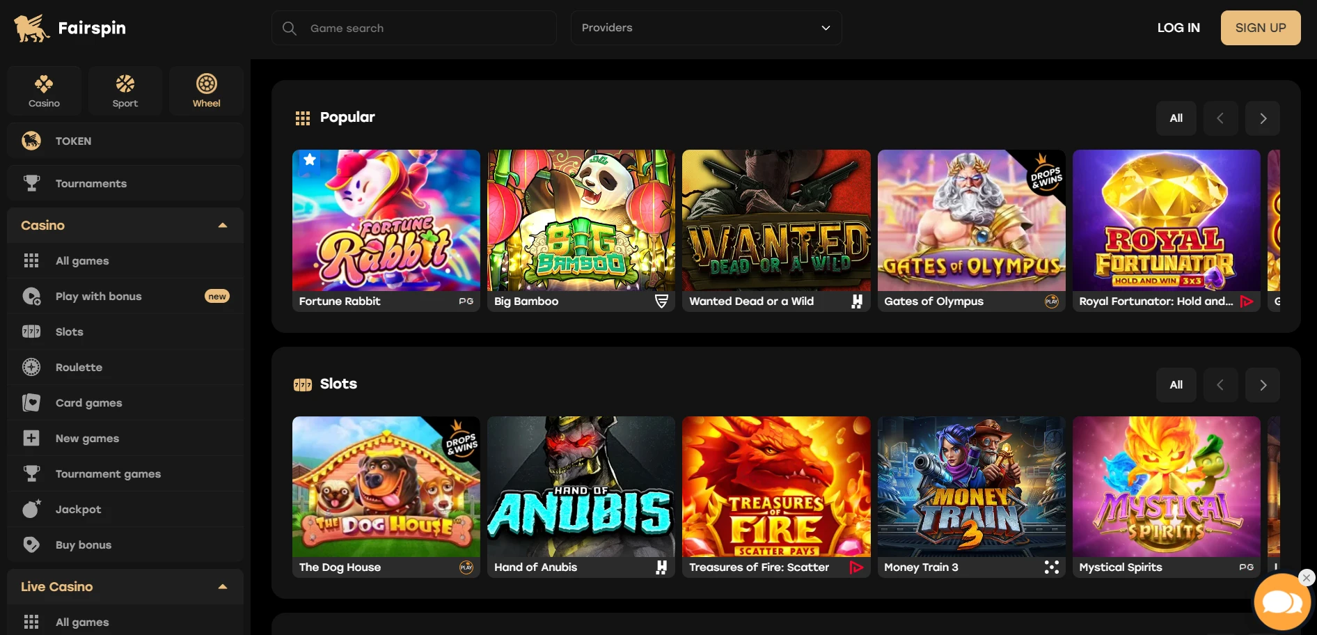 Fairspin Casino Screenshot