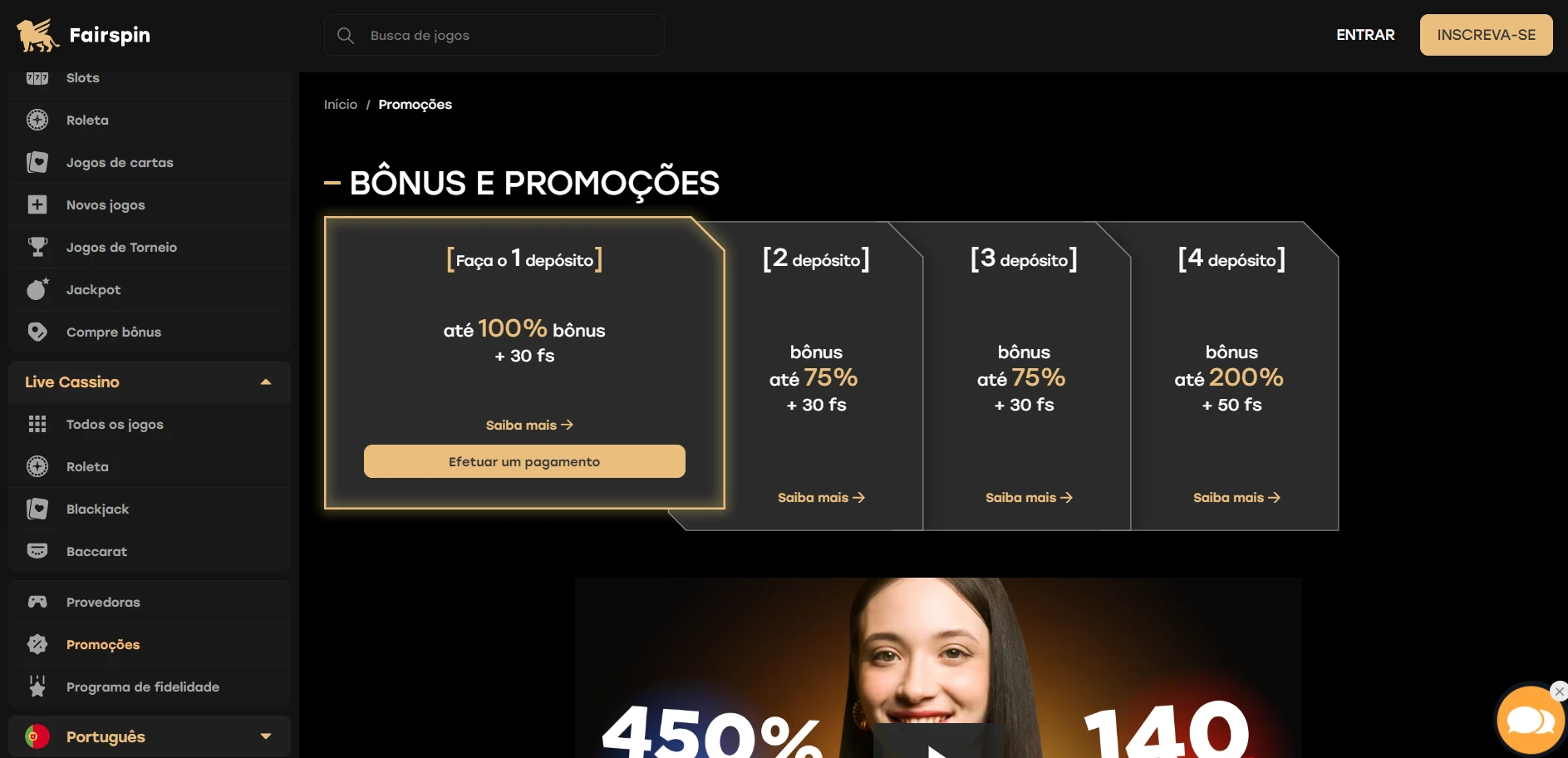 Fairspin Casino Screenshot