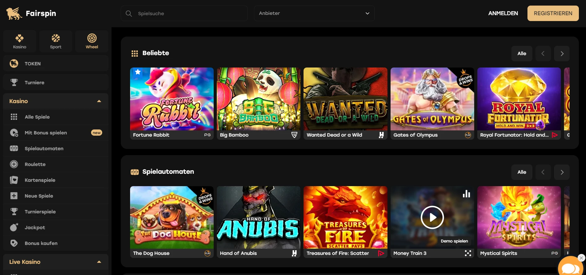 Fairspin Casino Screenshot
