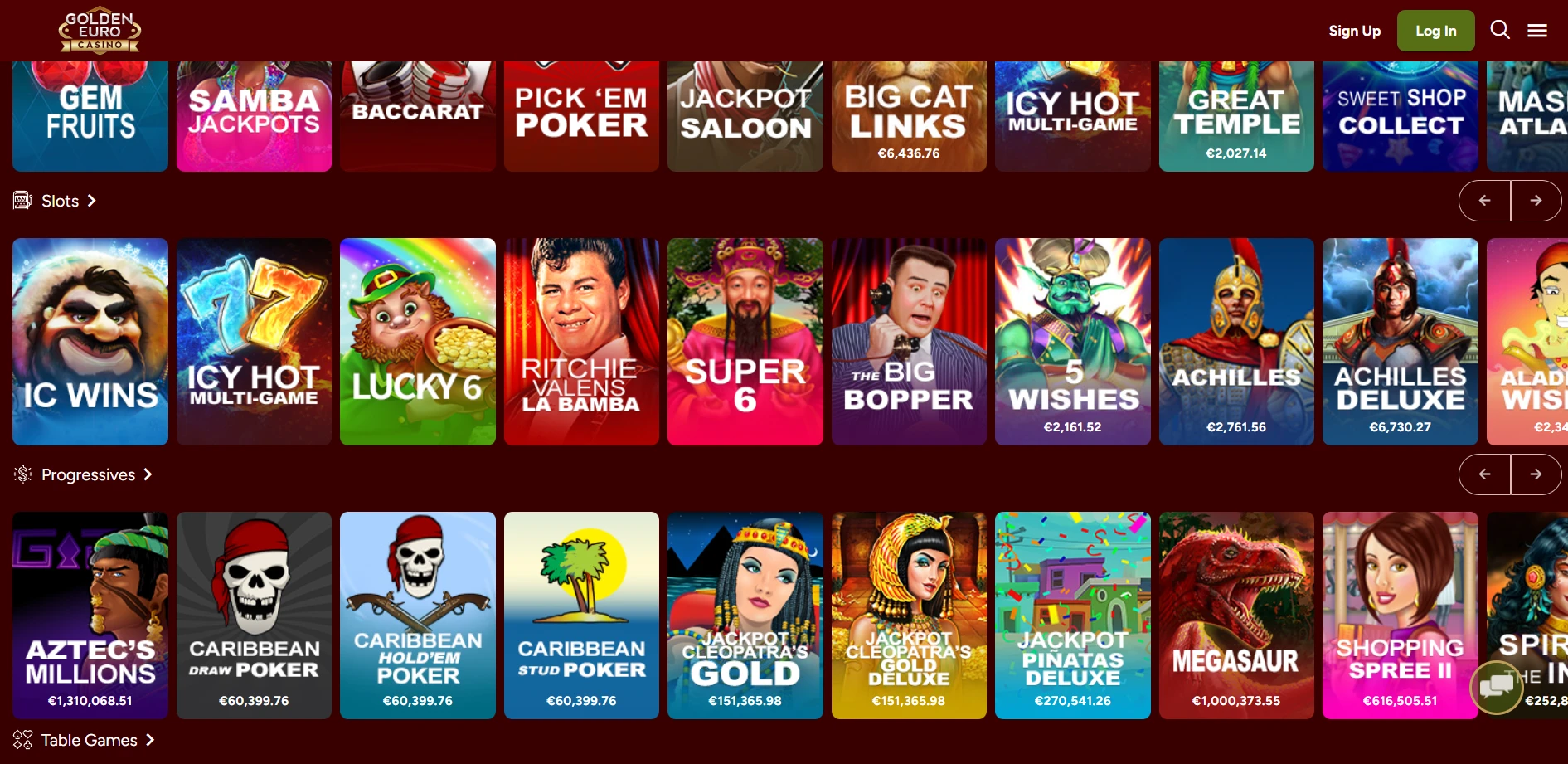 Golden Euro Casino Screenshot