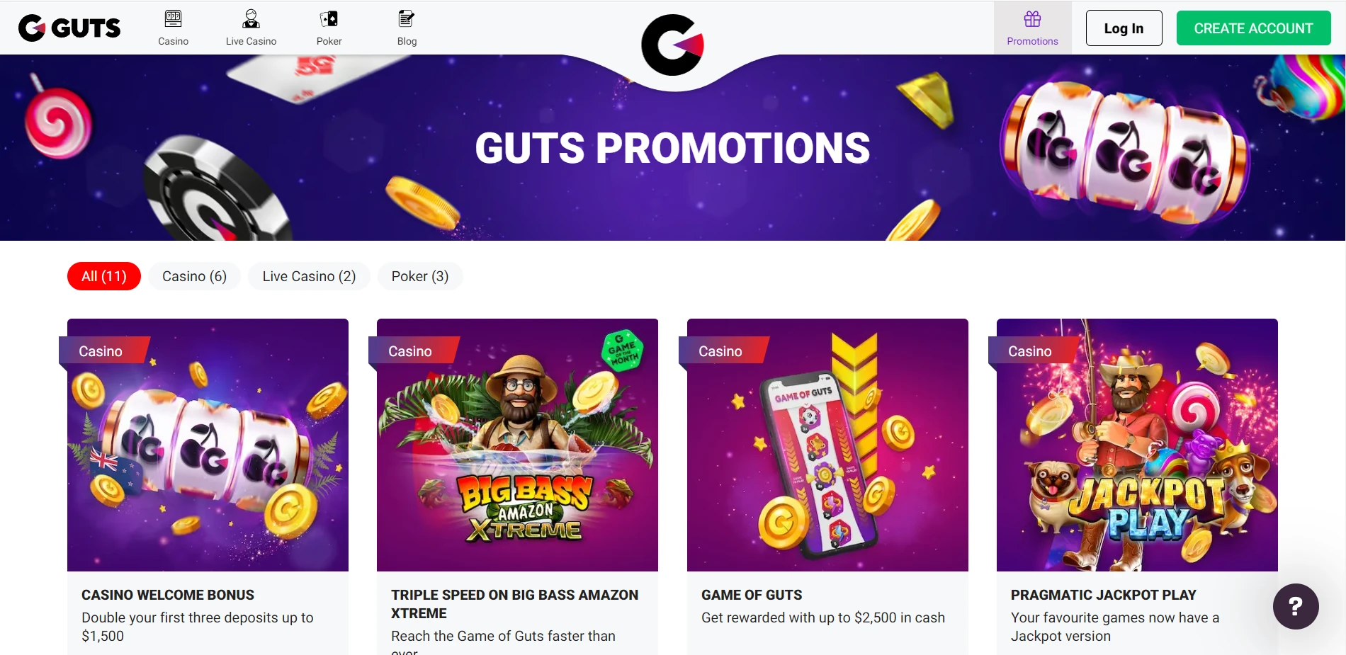 Guts Casino Screenshot