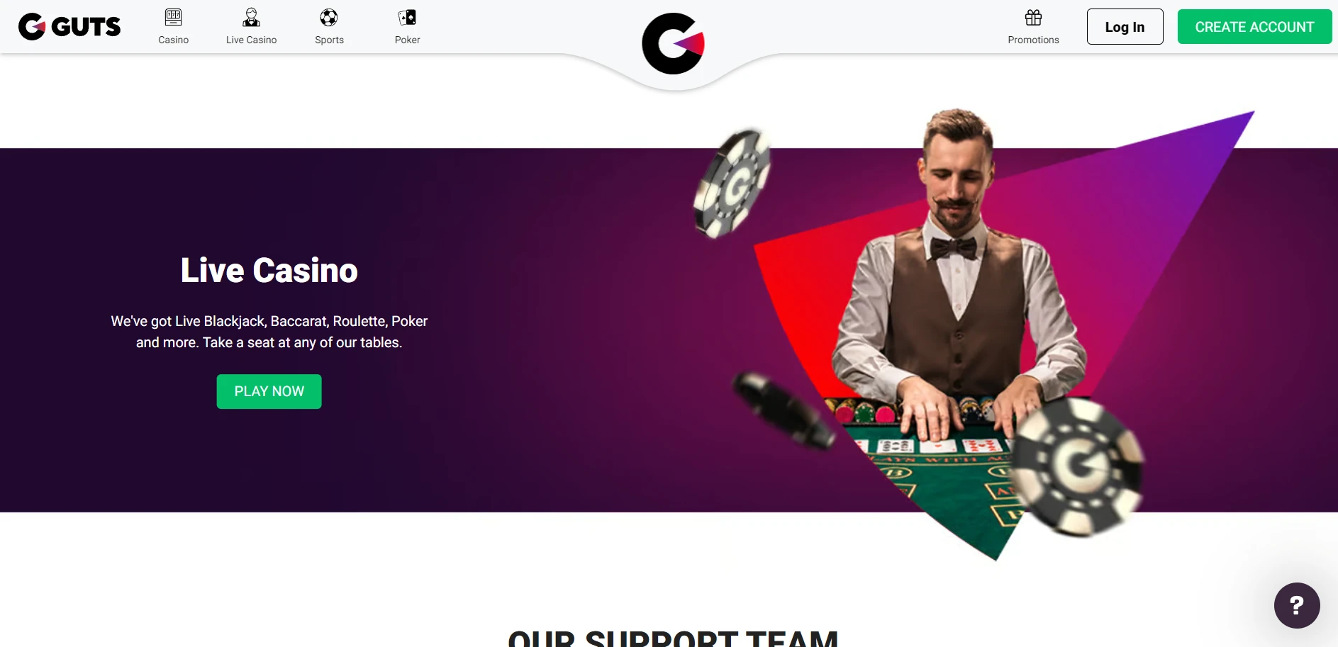 Guts Casino Screenshot