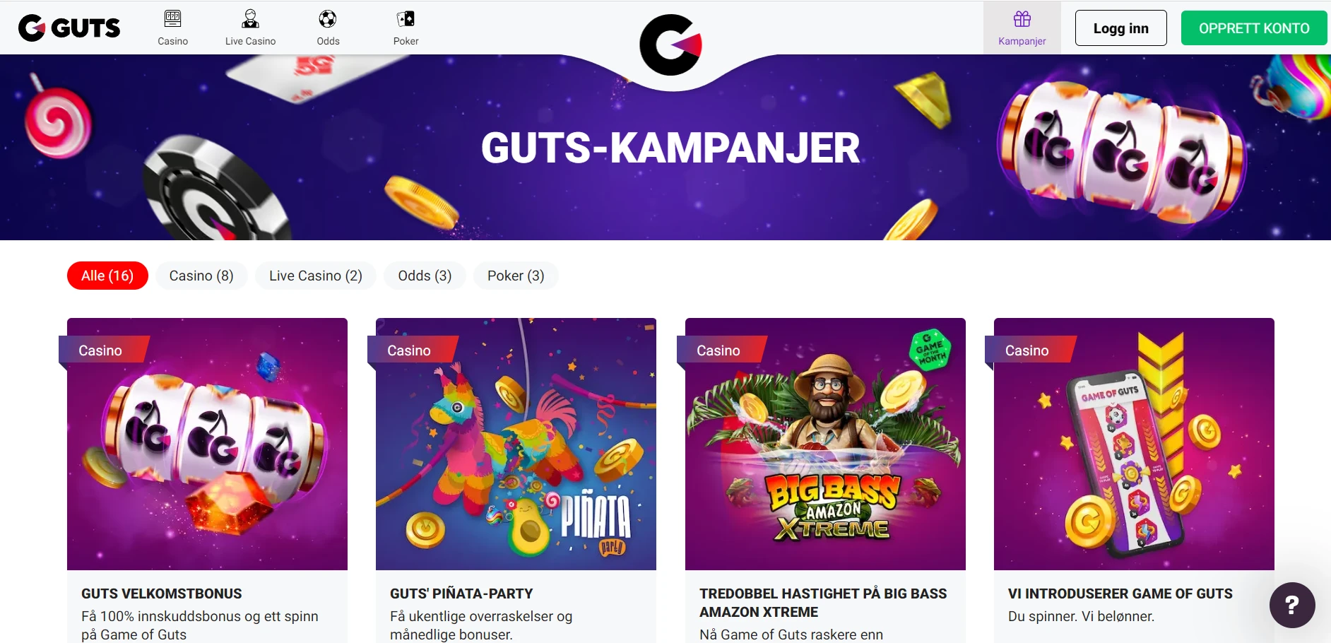 Guts Casino Screenshot