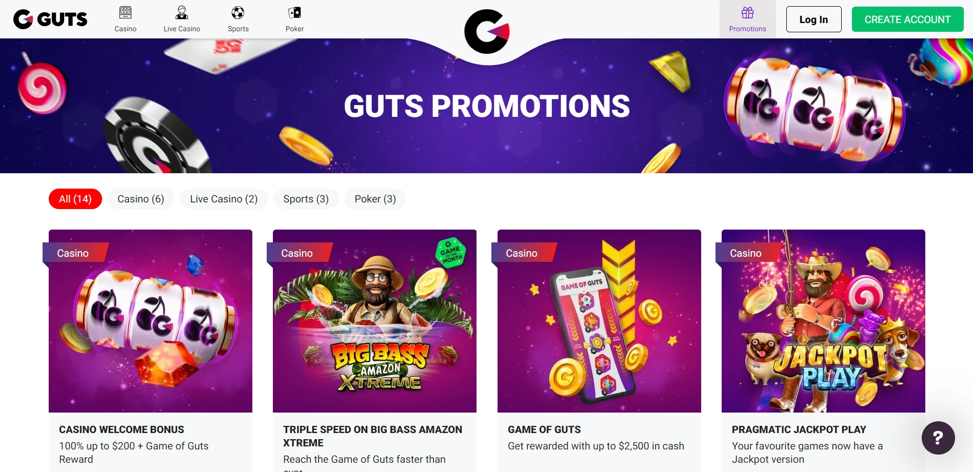 Guts Casino Screenshot