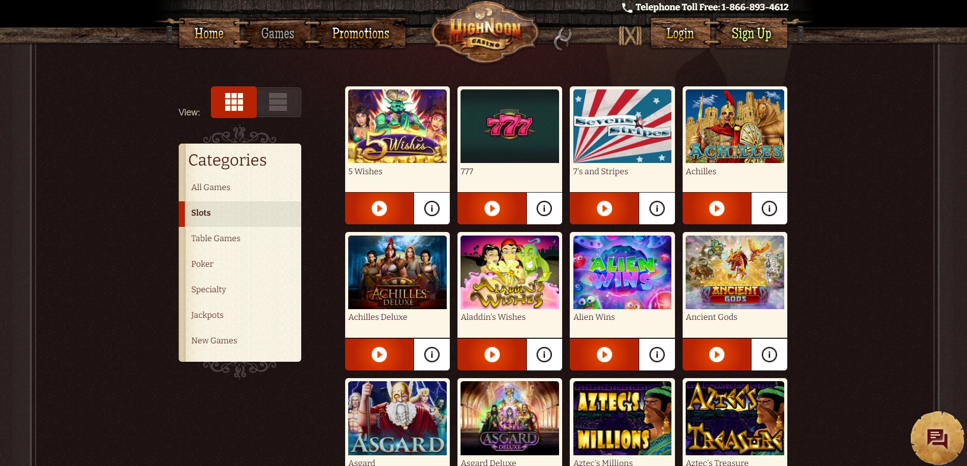 High Noon Casino Screenshot