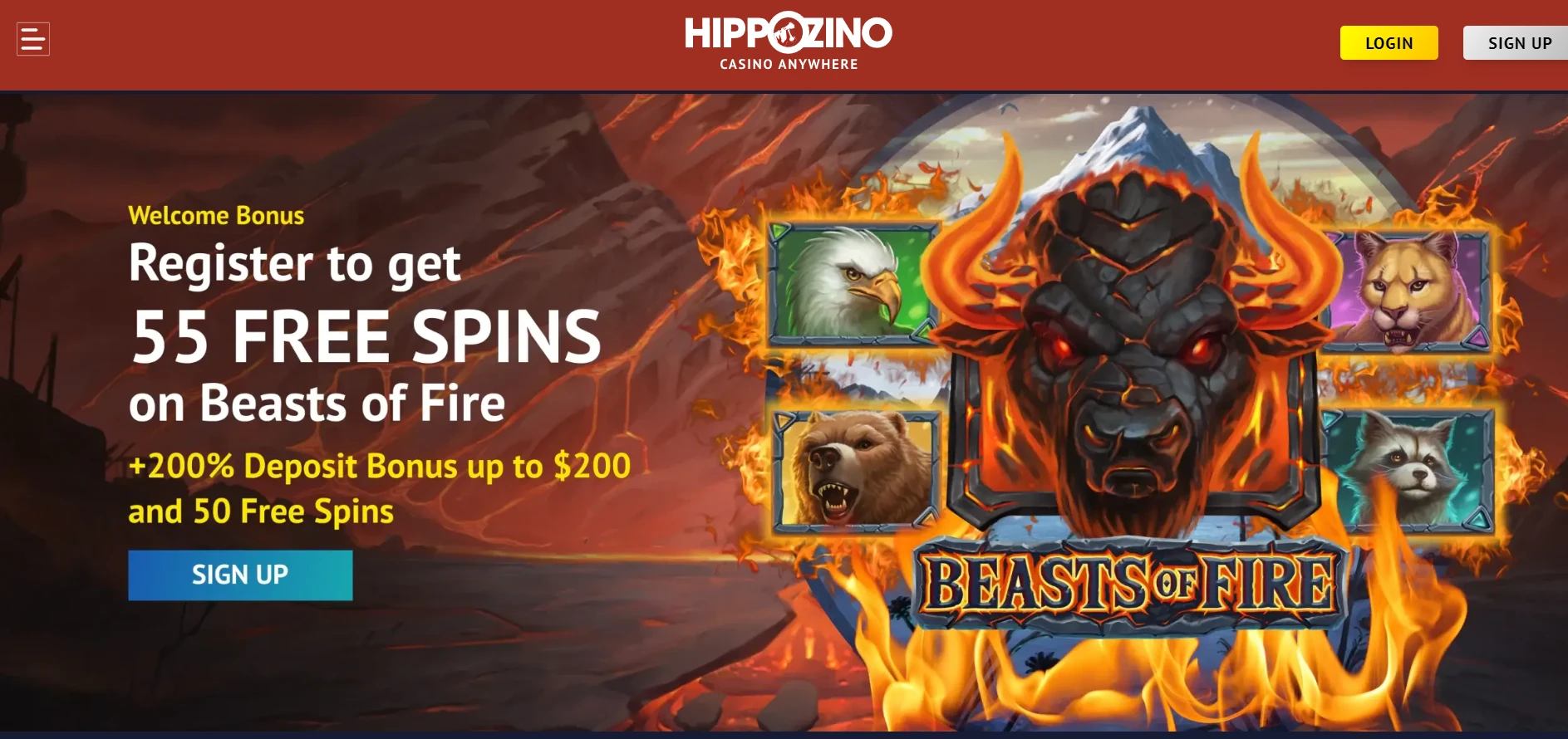 Hippozino Casino Screenshot